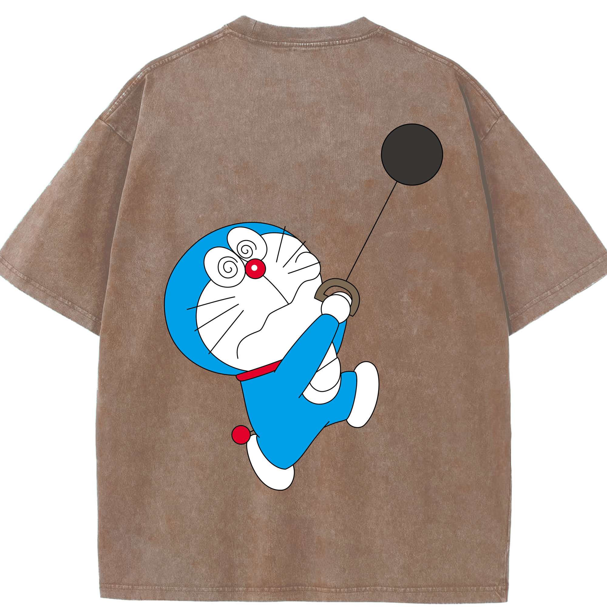 （画像用） ドラえもん Doraemon 綿100% ヴィンテージ風 半袖Tシャツ（背面プリント）