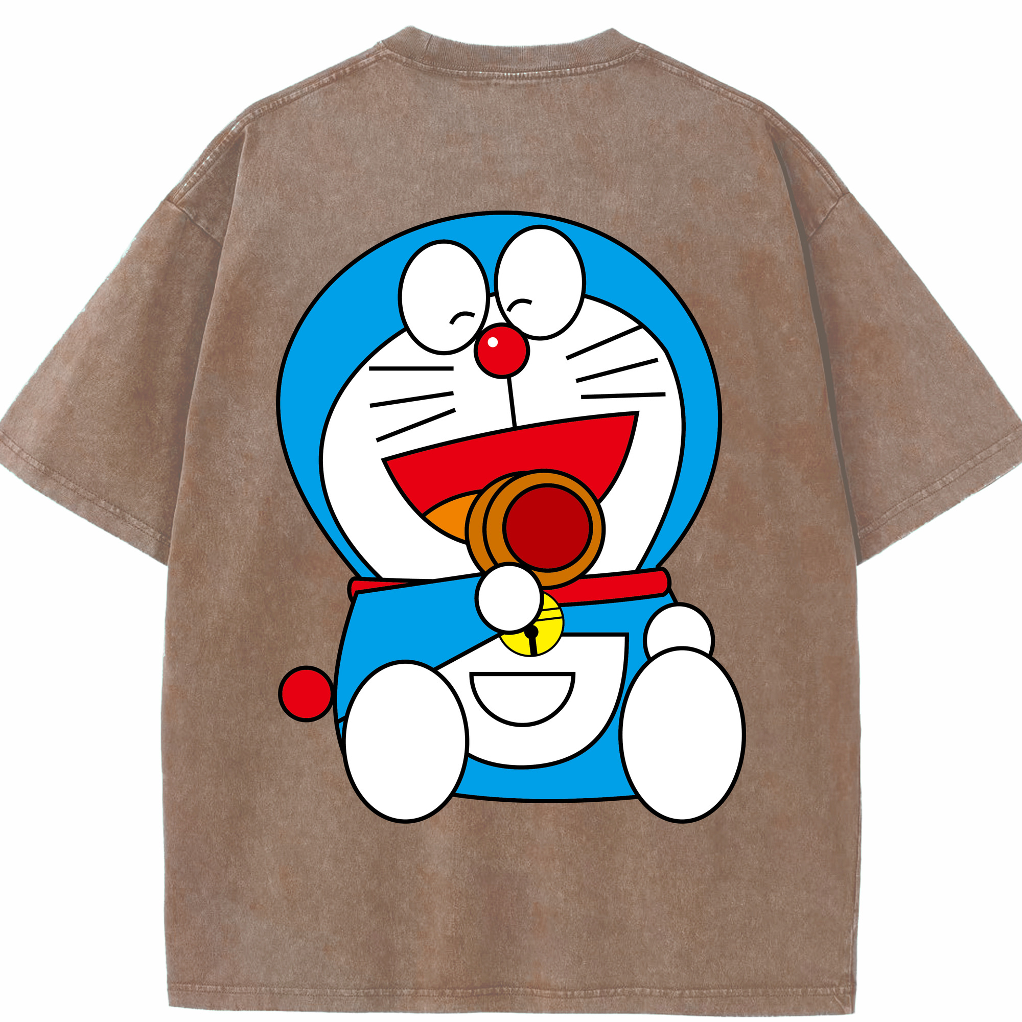 （画像用） ドラえもん Doraemon 綿100% ヴィンテージ風 半袖Tシャツ（背面プリント）
