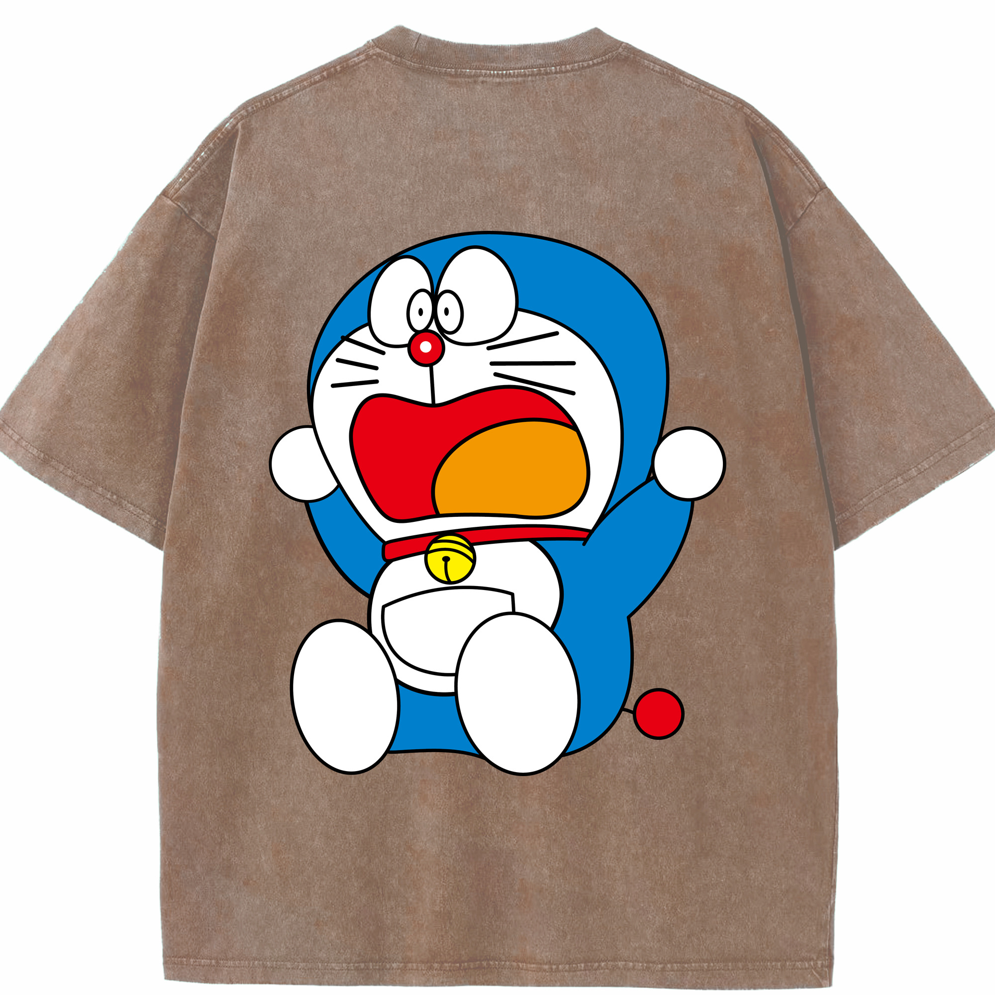 （画像用） ドラえもん Doraemon 綿100% ヴィンテージ風 半袖Tシャツ（背面プリント）