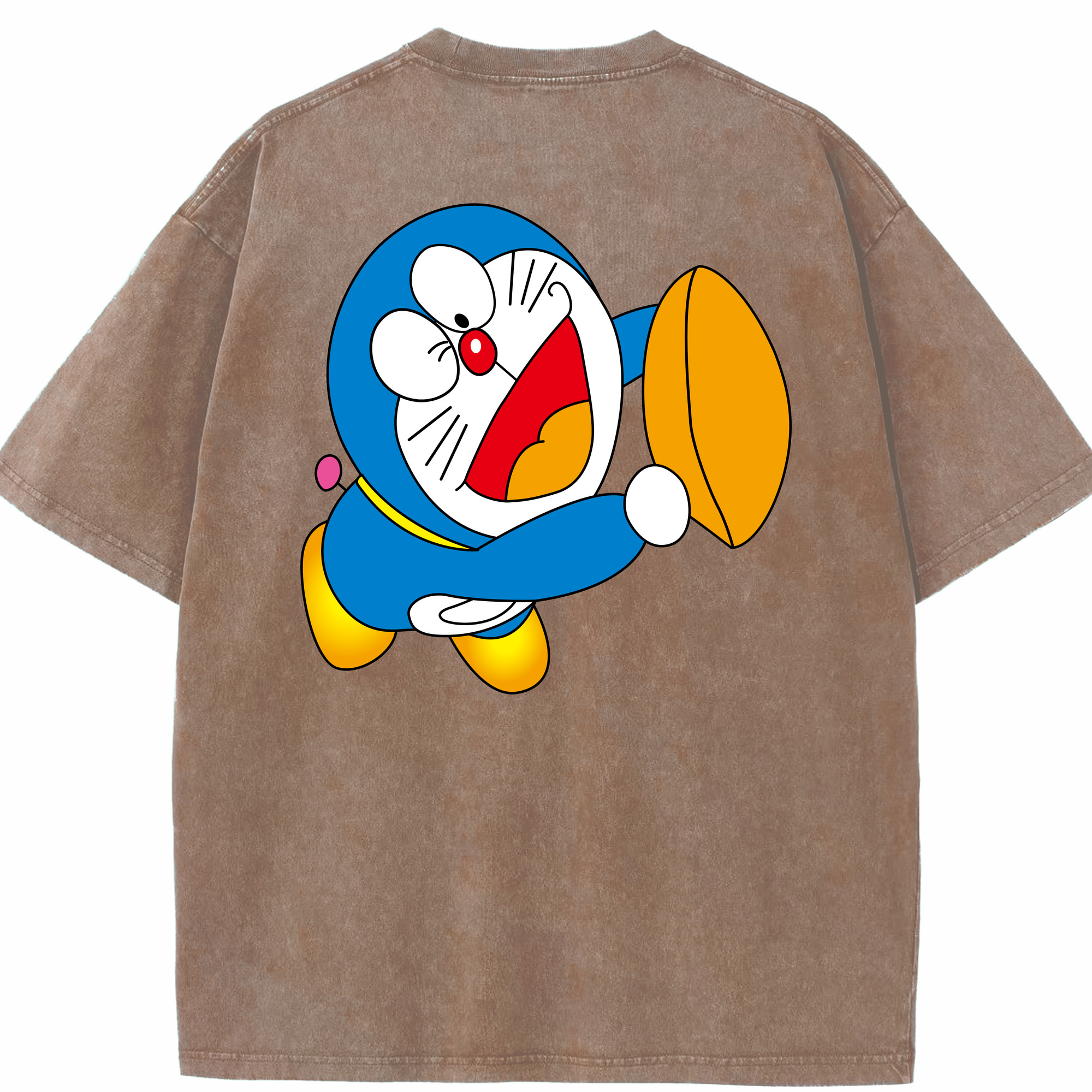 （画像用） ドラえもん Doraemon 綿100% ヴィンテージ風 半袖Tシャツ（背面プリント）