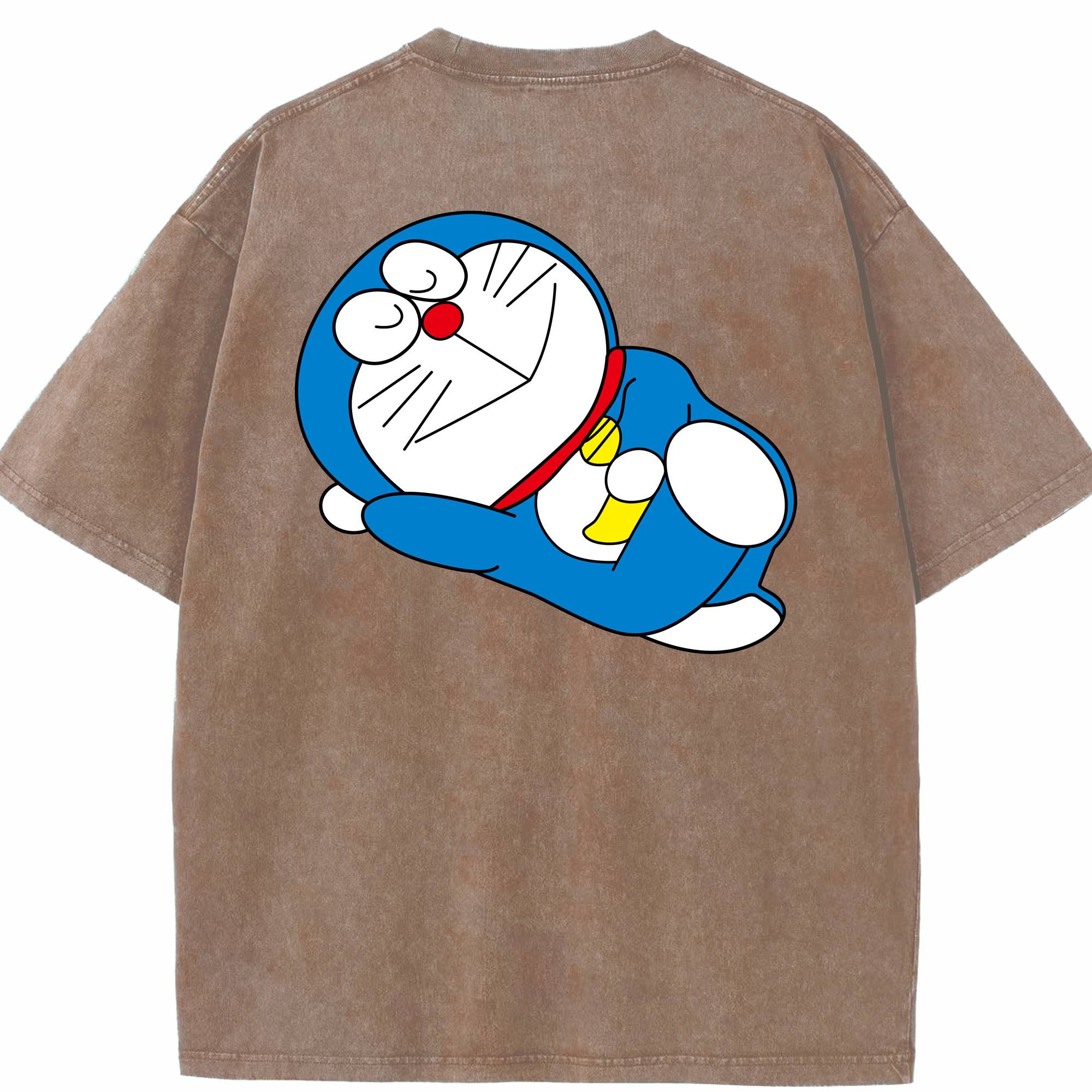 （画像用） ドラえもん Doraemon 綿100% ヴィンテージ風 半袖Tシャツ（背面プリント）