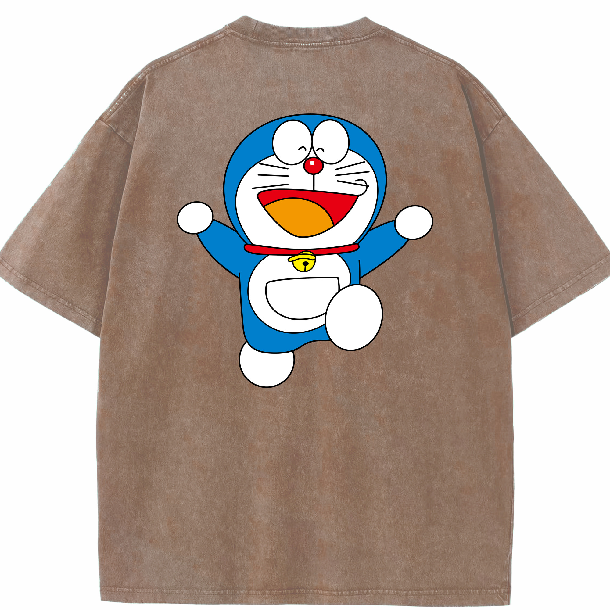 （画像用） ドラえもん Doraemon 綿100% ヴィンテージ風 半袖Tシャツ（背面プリント）