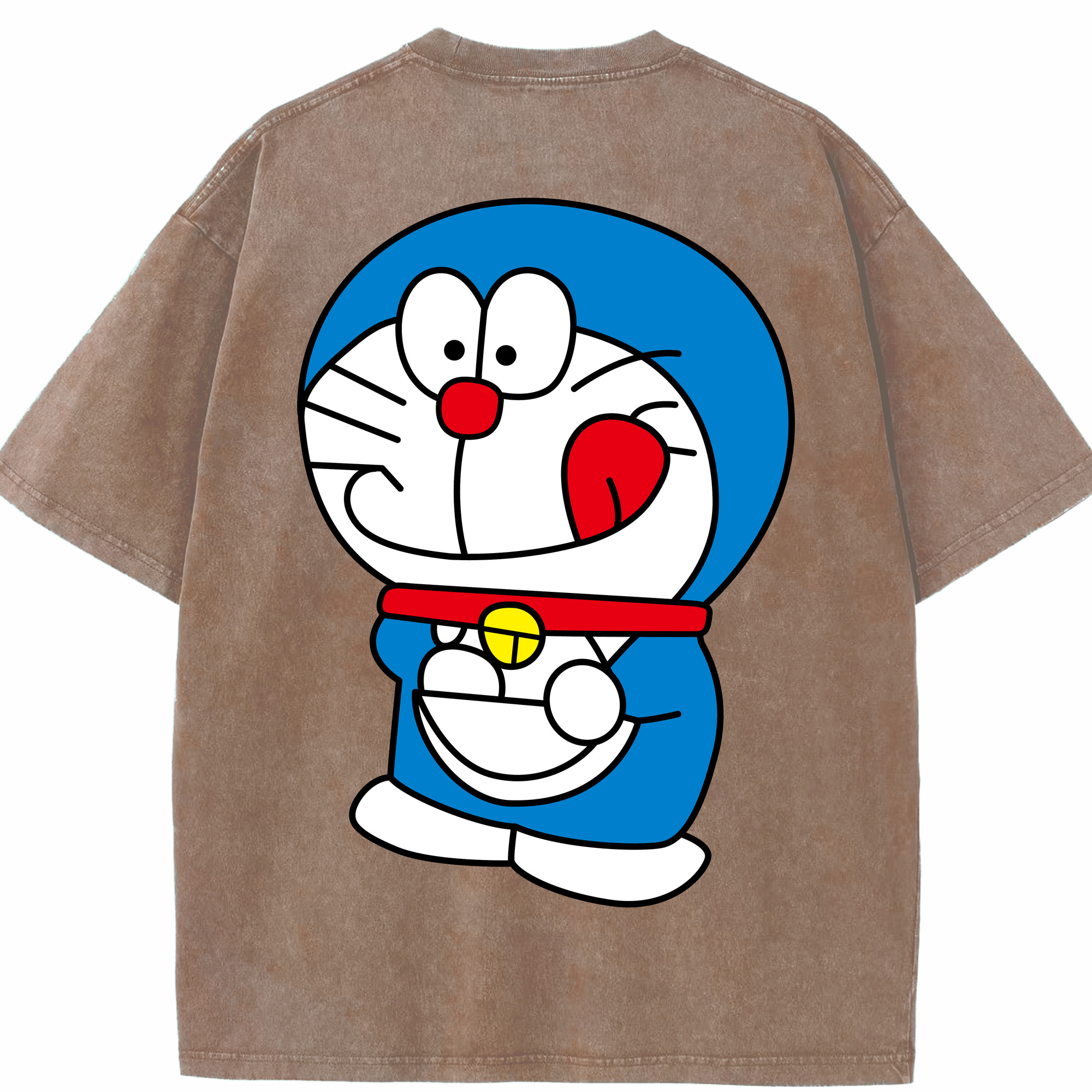 （画像用） ドラえもん Doraemon 綿100% ヴィンテージ風 半袖Tシャツ（背面プリント）