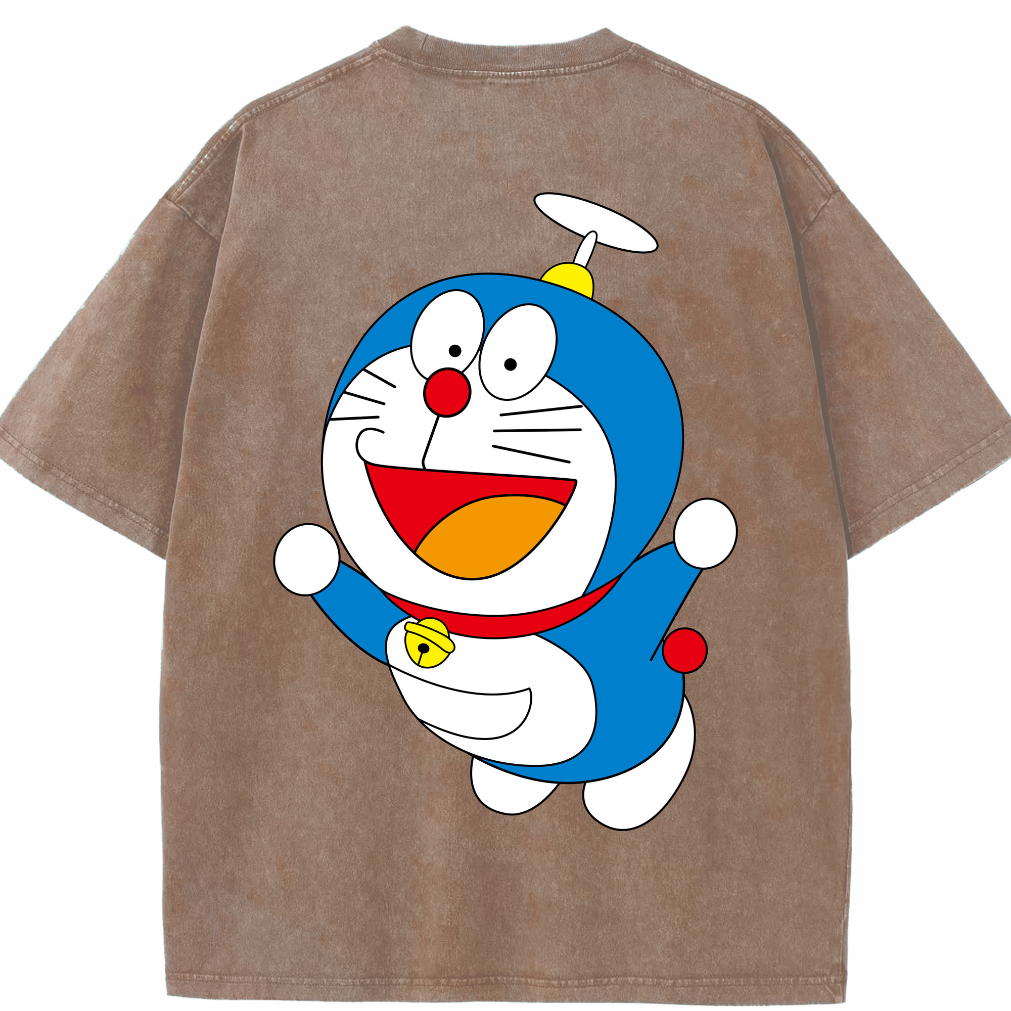 （画像用） ドラえもん Doraemon 綿100% ヴィンテージ風 半袖Tシャツ（背面プリント）
