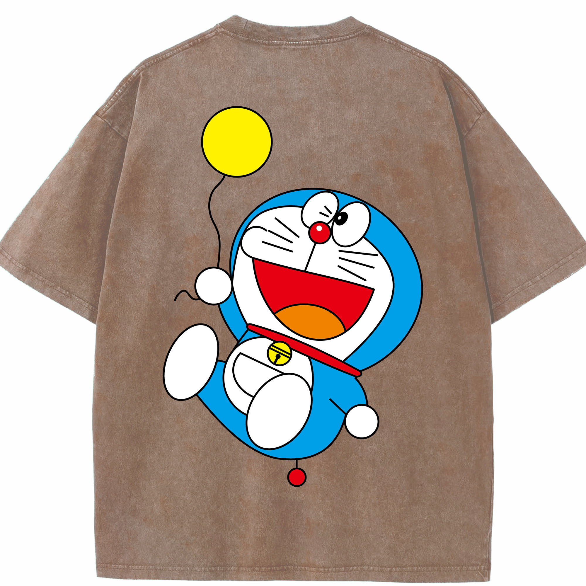 （画像用） ドラえもん Doraemon 綿100% ヴィンテージ風 半袖Tシャツ（背面プリント）