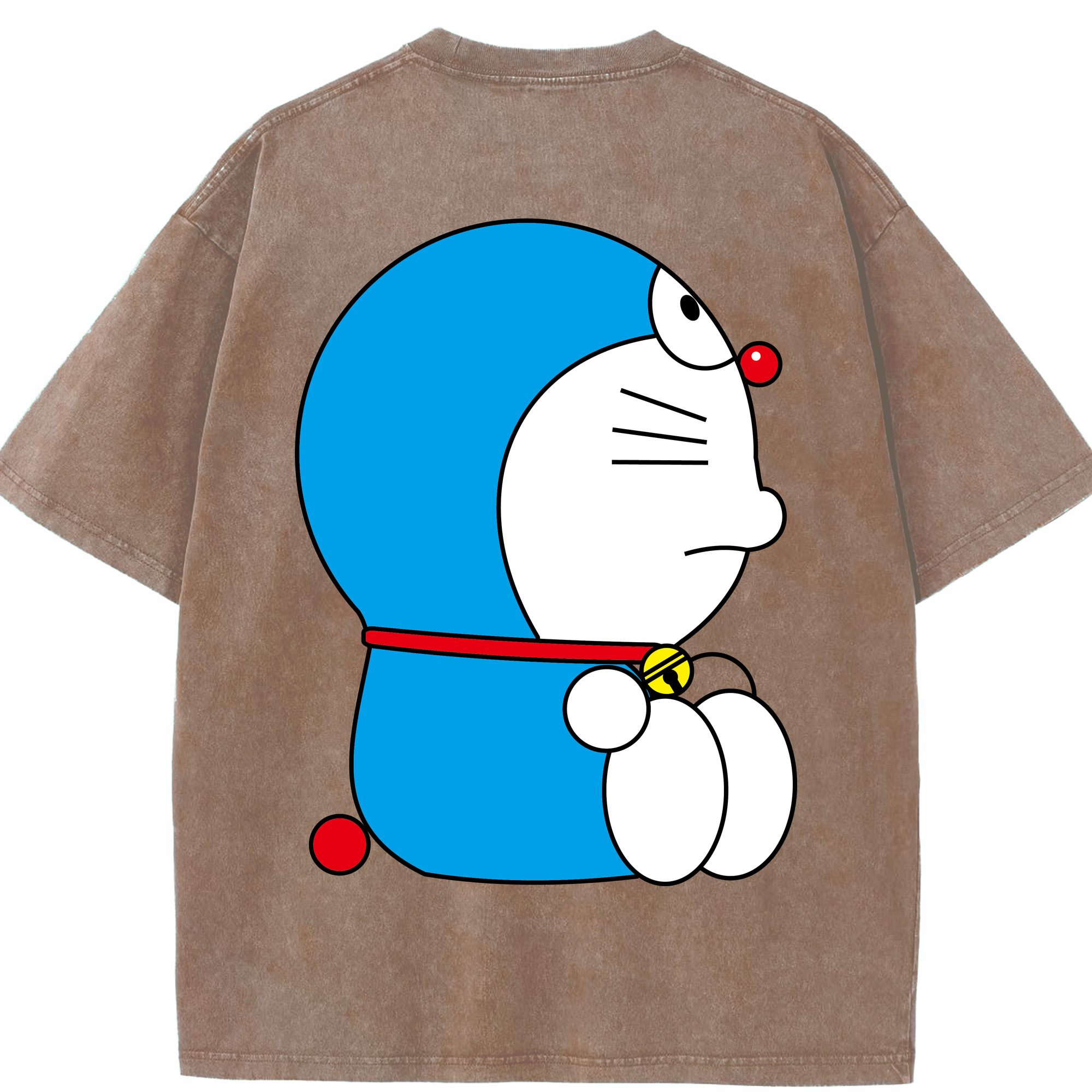 （画像用） ドラえもん Doraemon 綿100% ヴィンテージ風 半袖Tシャツ（背面プリント）