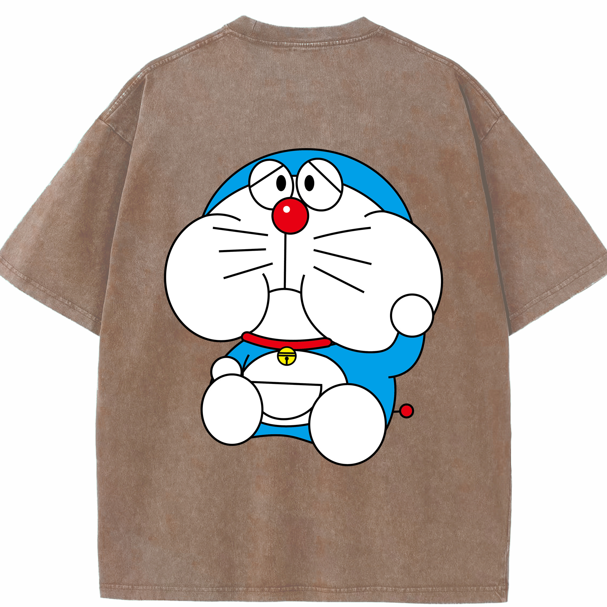 （画像用） ドラえもん Doraemon 綿100% ヴィンテージ風 半袖Tシャツ（背面プリント）