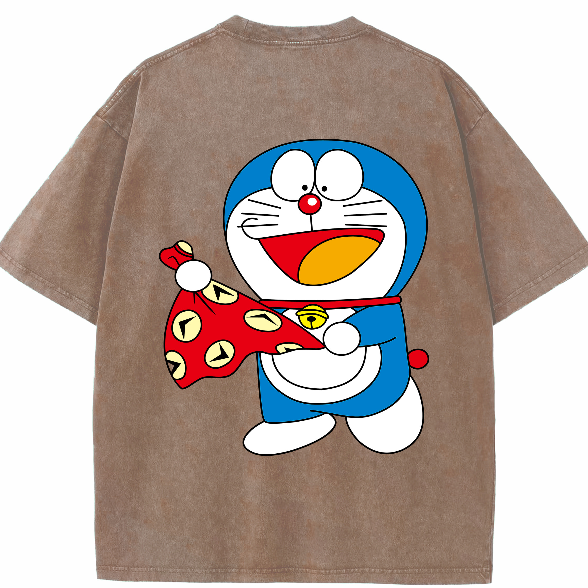 （画像用） ドラえもん Doraemon 綿100% ヴィンテージ風 半袖Tシャツ（背面プリント）