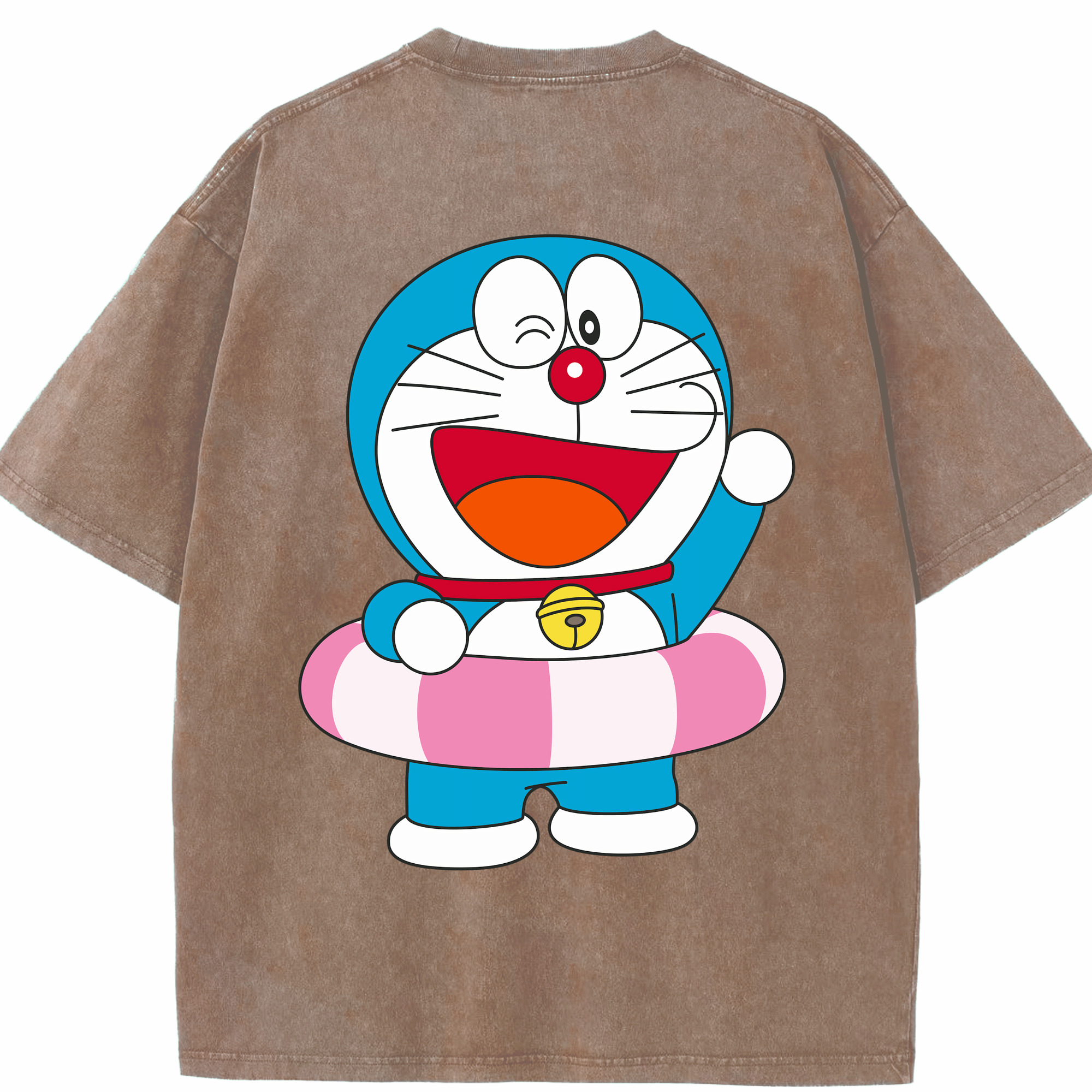 （画像用） ドラえもん Doraemon 綿100% ヴィンテージ風 半袖Tシャツ（背面プリント）