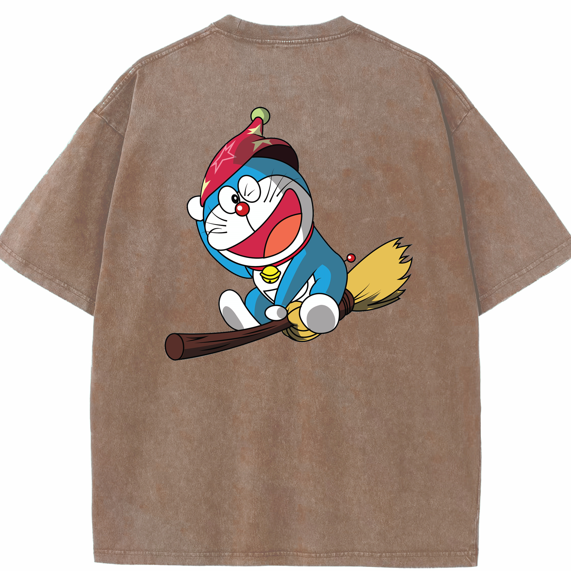 （画像用） ドラえもん Doraemon 綿100% ヴィンテージ風 半袖Tシャツ（背面プリント）