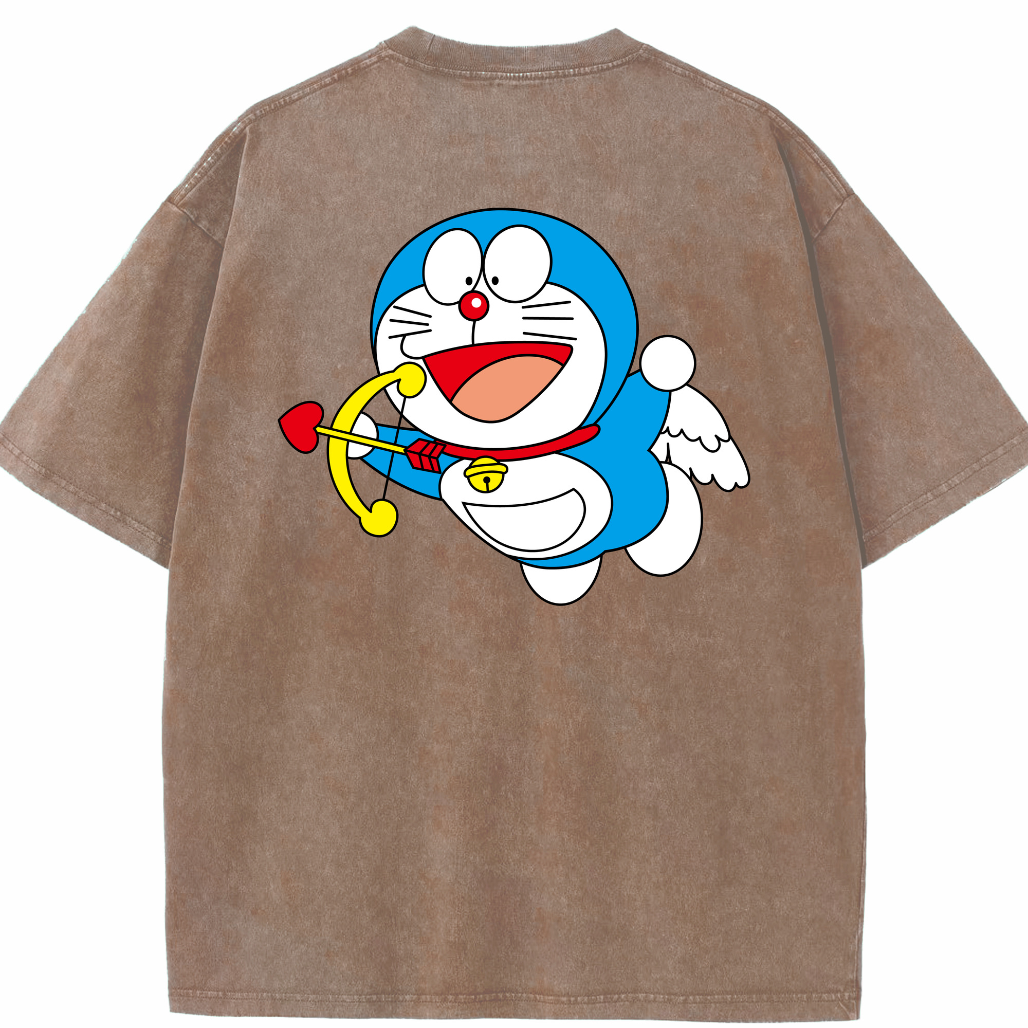 （画像用） ドラえもん Doraemon 綿100% ヴィンテージ風 半袖Tシャツ（背面プリント）