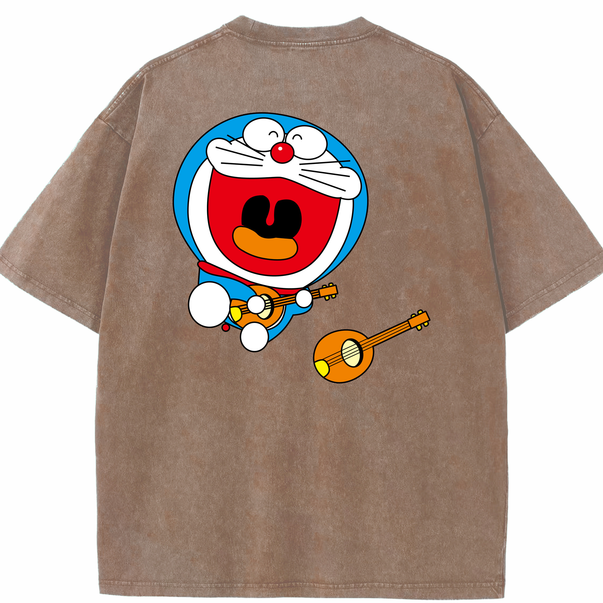 （画像用） ドラえもん Doraemon 綿100% ヴィンテージ風 半袖Tシャツ（背面プリント）