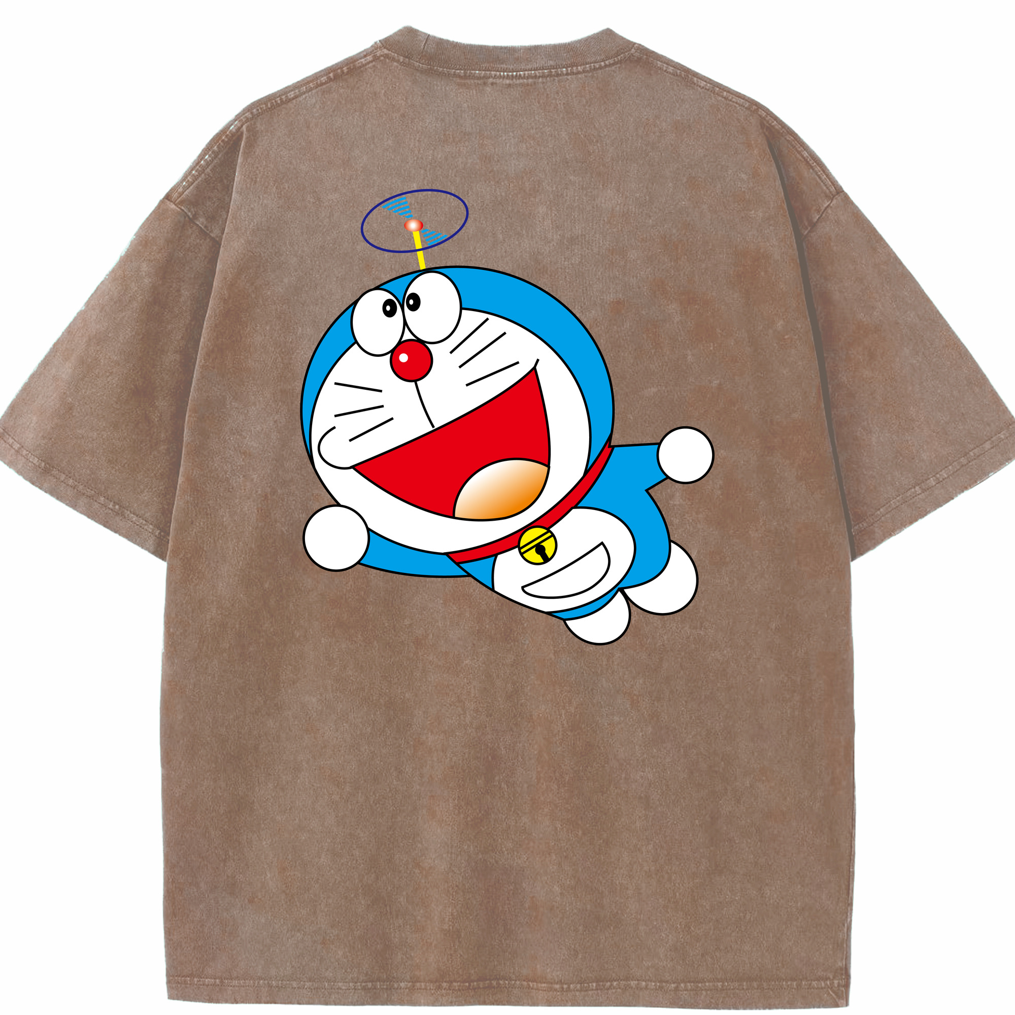 （画像用） ドラえもん Doraemon 綿100% ヴィンテージ風 半袖Tシャツ（背面プリント）