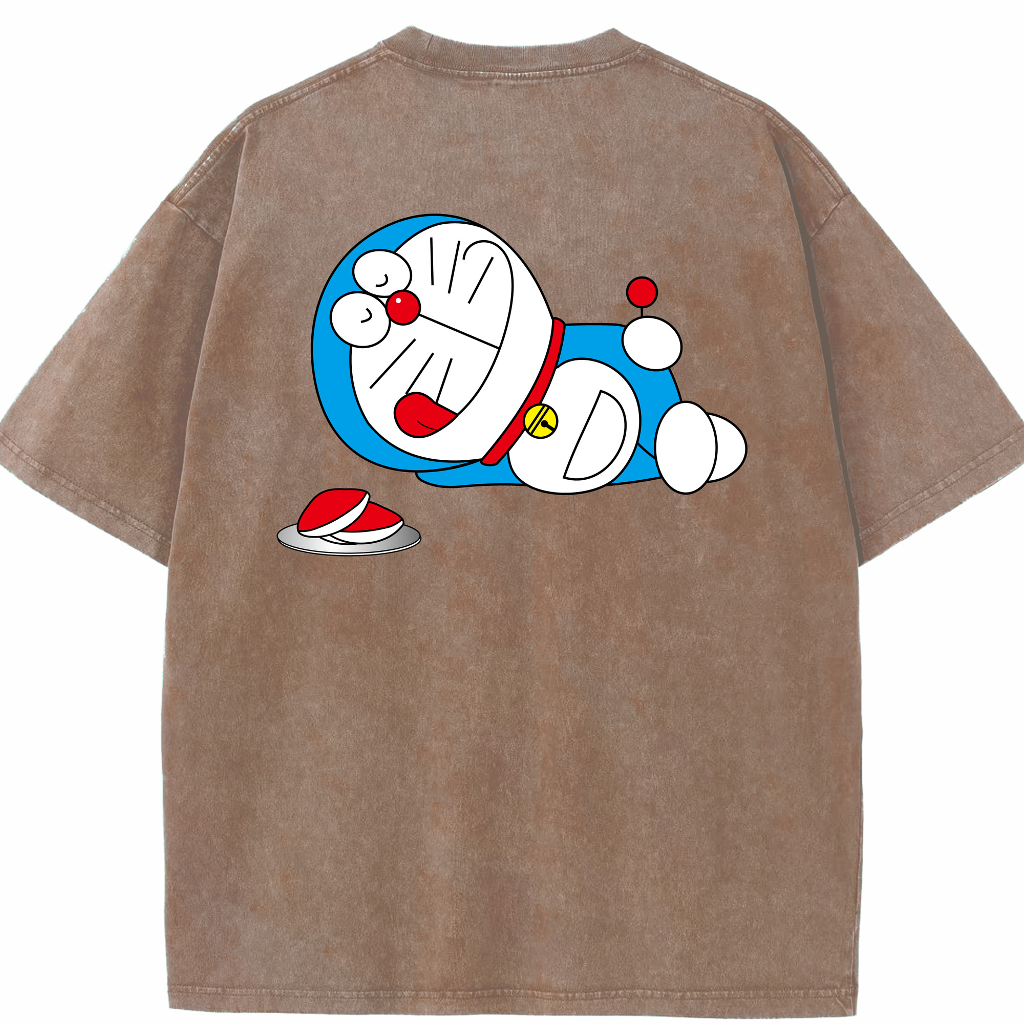 （画像用） ドラえもん Doraemon 綿100% ヴィンテージ風 半袖Tシャツ（背面プリント）