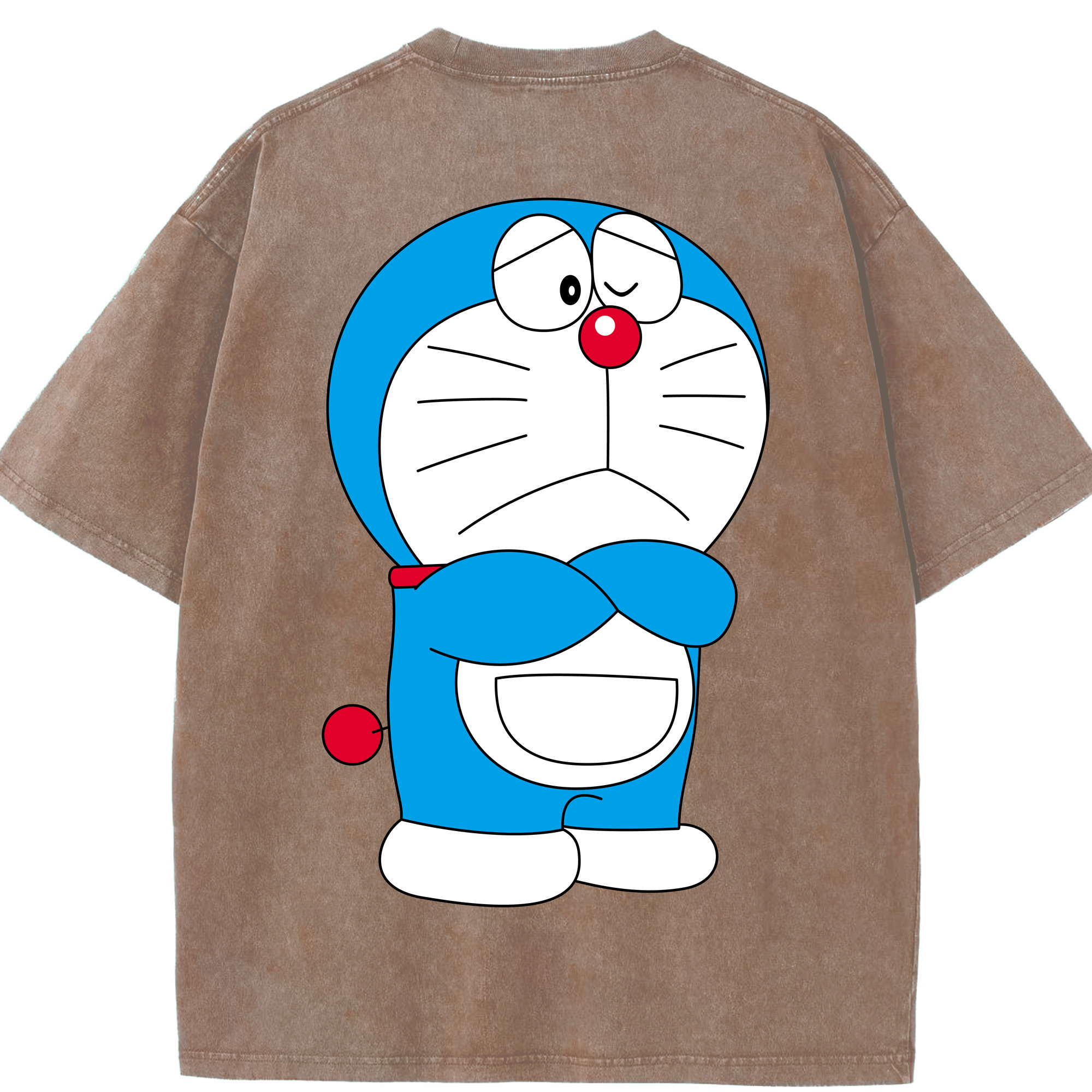 （画像用） ドラえもん Doraemon 綿100% ヴィンテージ風 半袖Tシャツ（背面プリント）