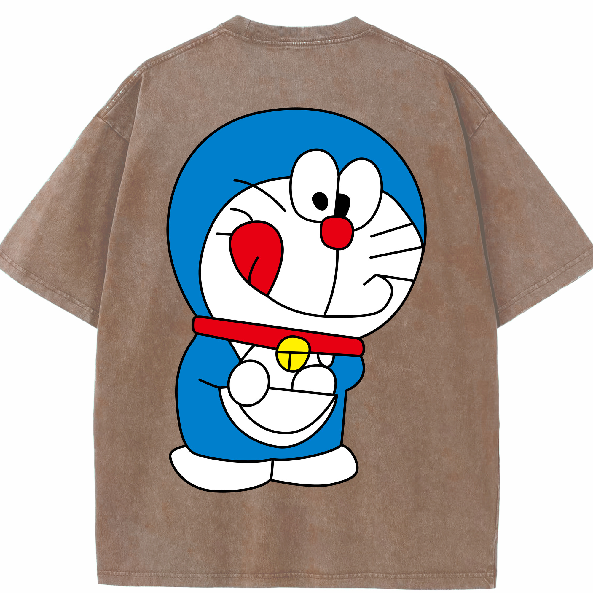 （画像用） ドラえもん Doraemon 綿100% ヴィンテージ風 半袖Tシャツ（背面プリント）