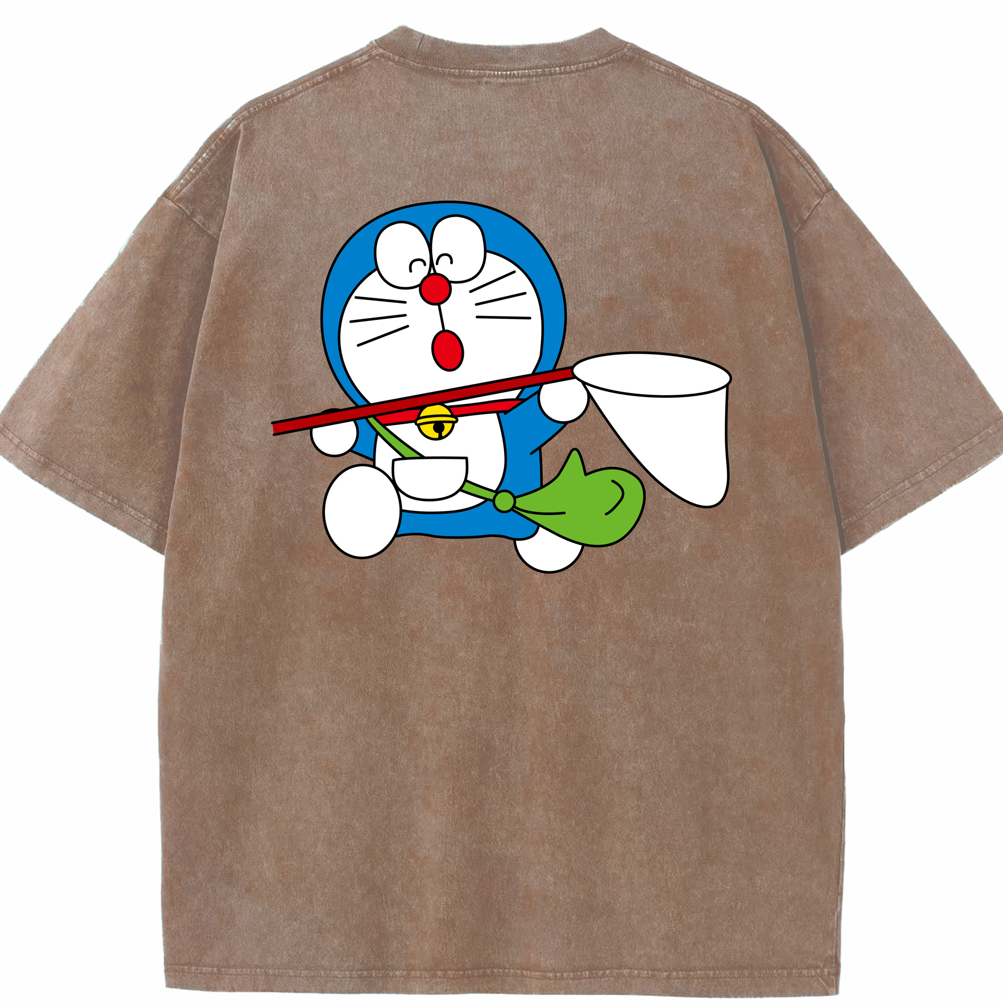 （画像用） ドラえもん Doraemon 綿100% ヴィンテージ風 半袖Tシャツ（背面プリント）