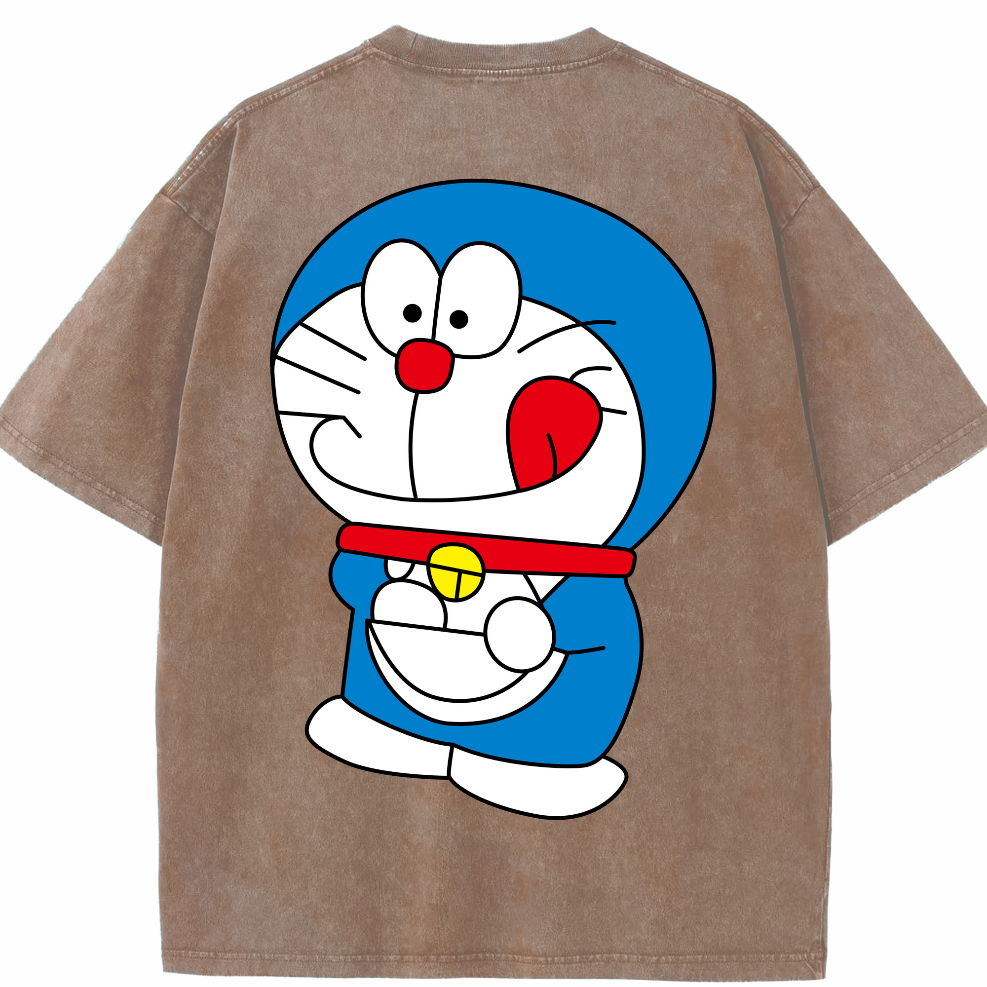 （画像用） ドラえもん Doraemon 綿100% ヴィンテージ風 半袖Tシャツ（背面プリント）