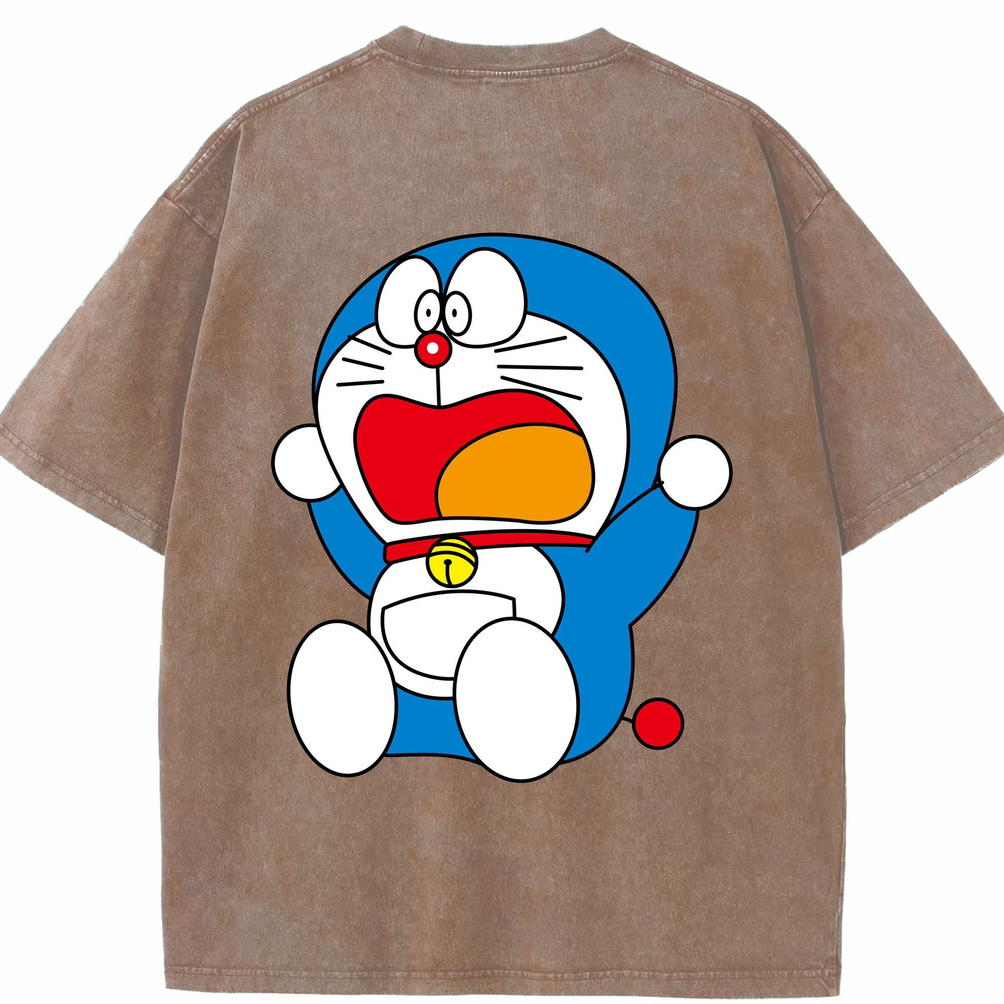（画像用） ドラえもん Doraemon 綿100% ヴィンテージ風 半袖Tシャツ（背面プリント）