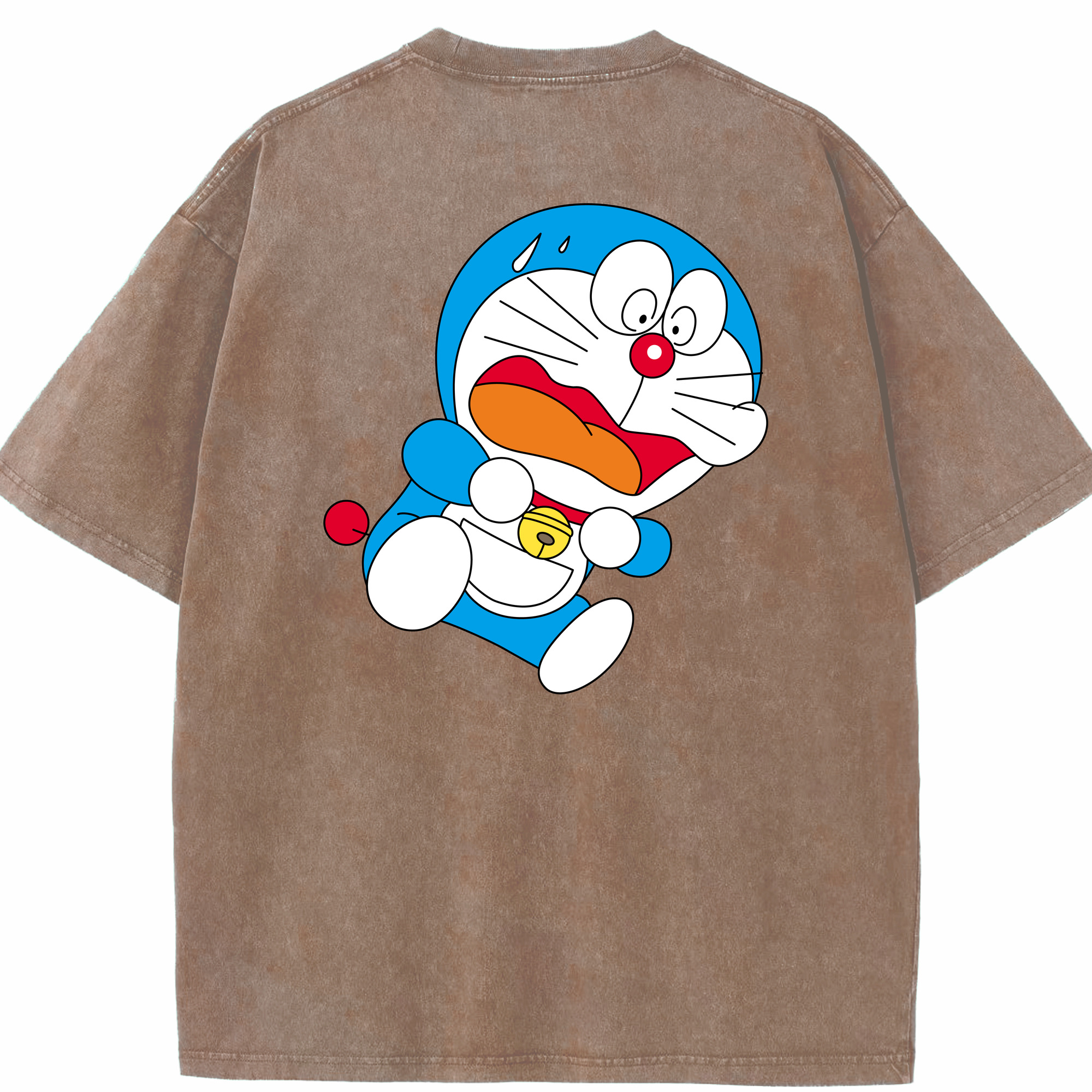 （画像用） ドラえもん Doraemon 綿100% ヴィンテージ風 半袖Tシャツ（背面プリント）