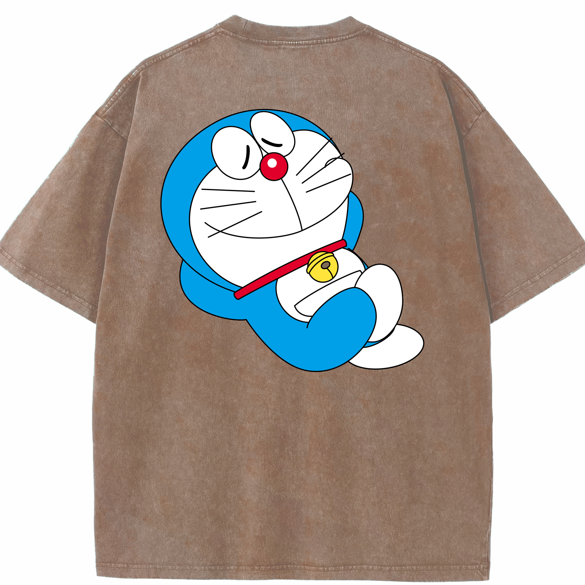 （画像用） ドラえもん Doraemon 綿100% ヴィンテージ風 半袖Tシャツ（背面プリント）