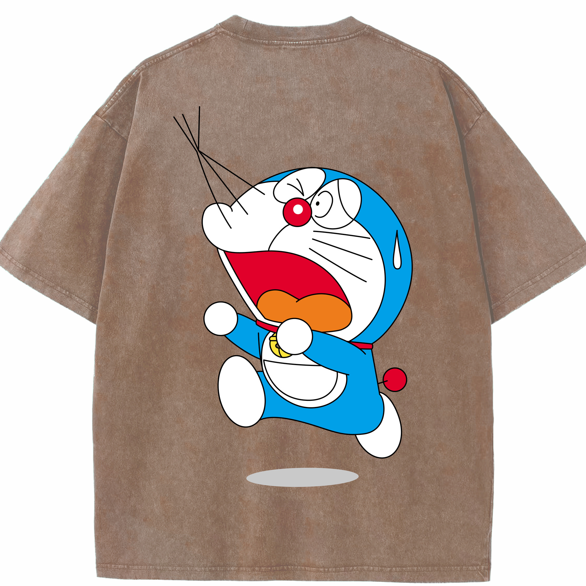 （画像用） ドラえもん Doraemon 綿100% ヴィンテージ風 半袖Tシャツ（背面プリント）