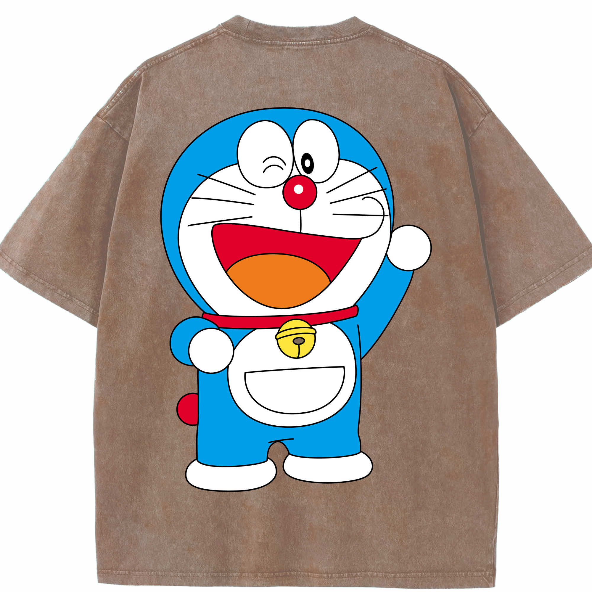 （画像用） ドラえもん Doraemon 綿100% ヴィンテージ風 半袖Tシャツ（背面プリント）