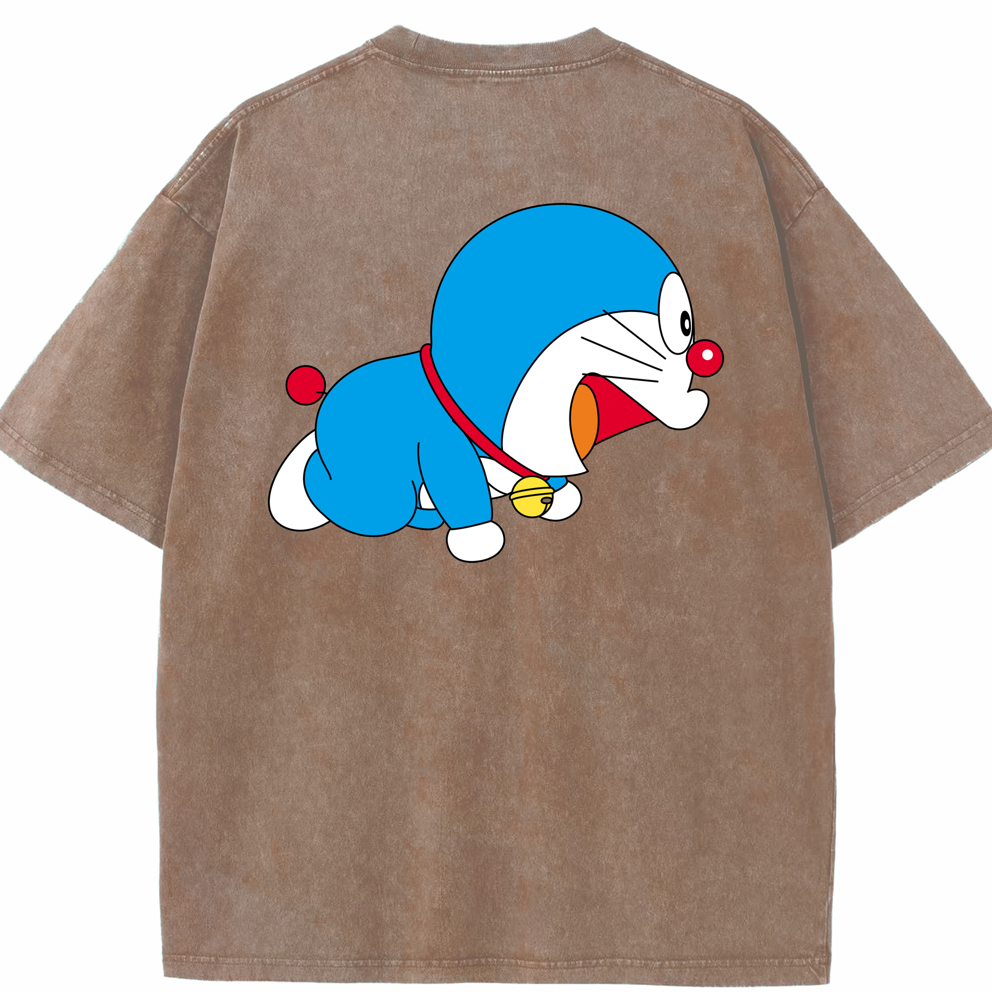 （画像用） ドラえもん Doraemon 綿100% ヴィンテージ風 半袖Tシャツ（背面プリント）