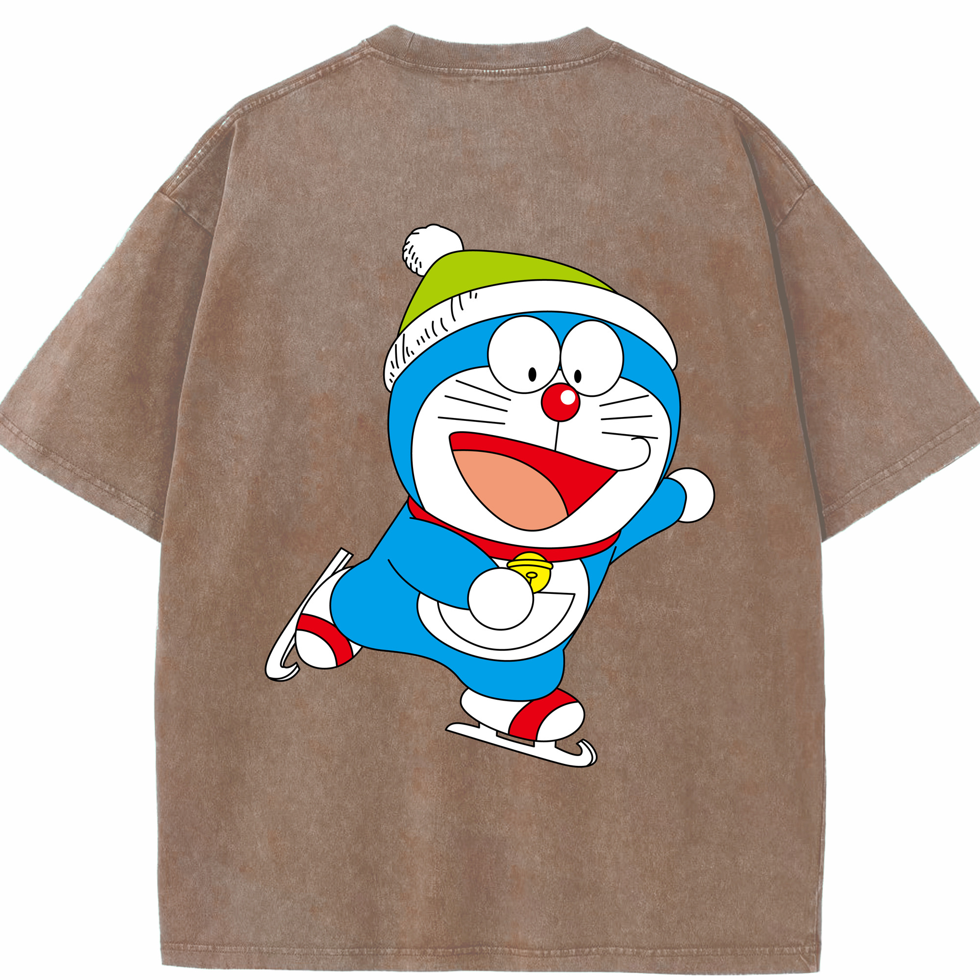 （画像用） ドラえもん Doraemon 綿100% ヴィンテージ風 半袖Tシャツ（背面プリント）