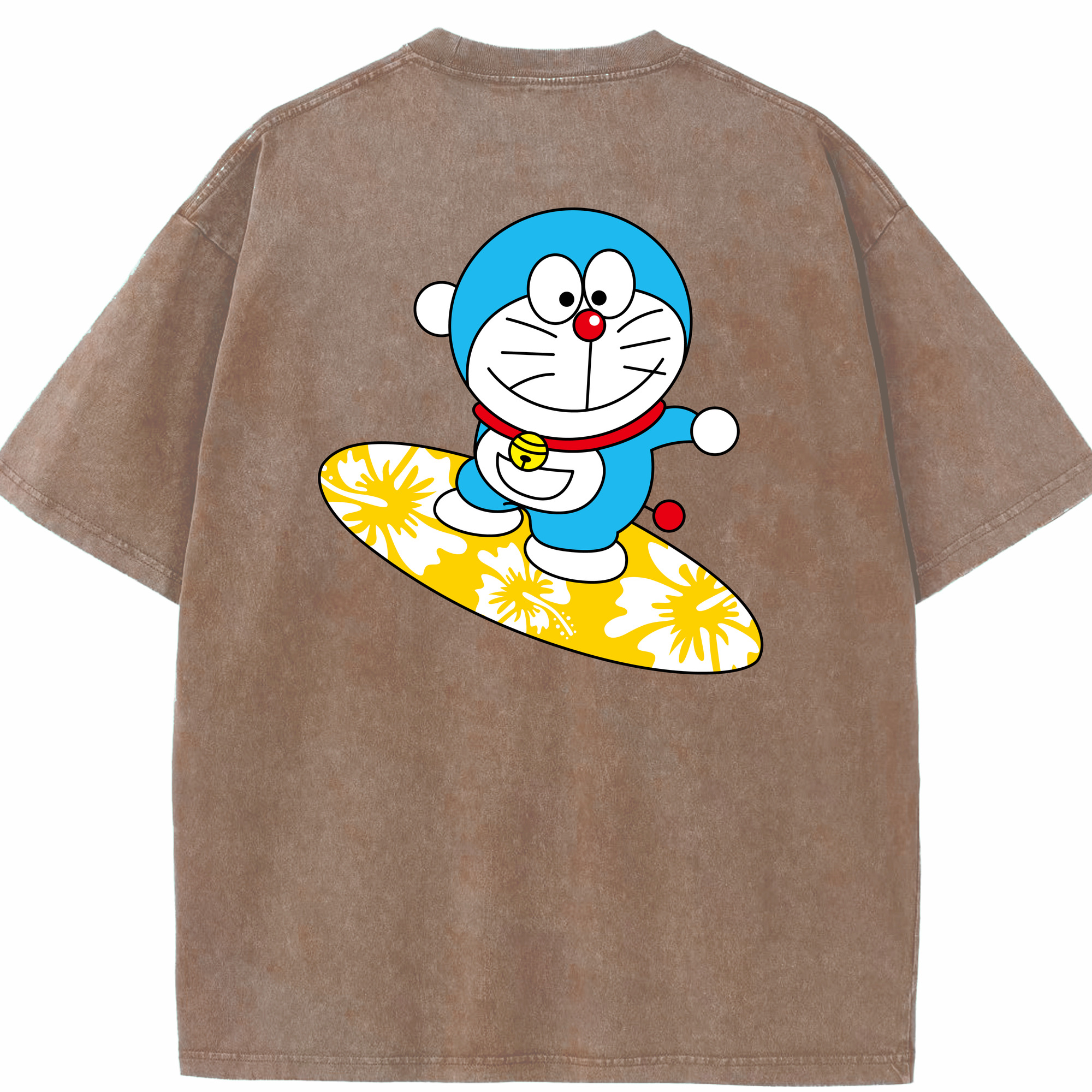 （画像用） ドラえもん Doraemon 綿100% ヴィンテージ風 半袖Tシャツ（背面プリント）