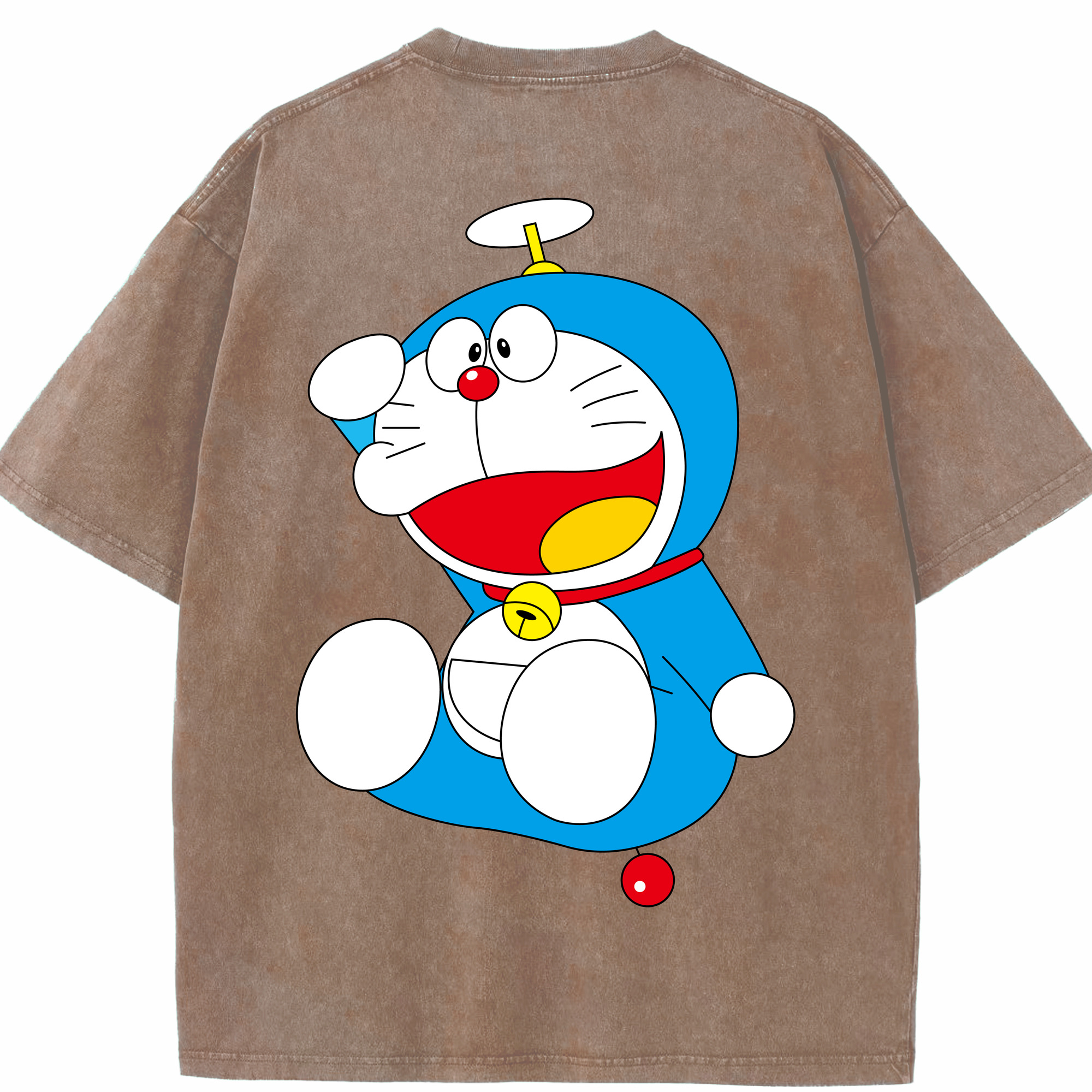 （画像用） ドラえもん Doraemon 綿100% ヴィンテージ風 半袖Tシャツ（背面プリント）