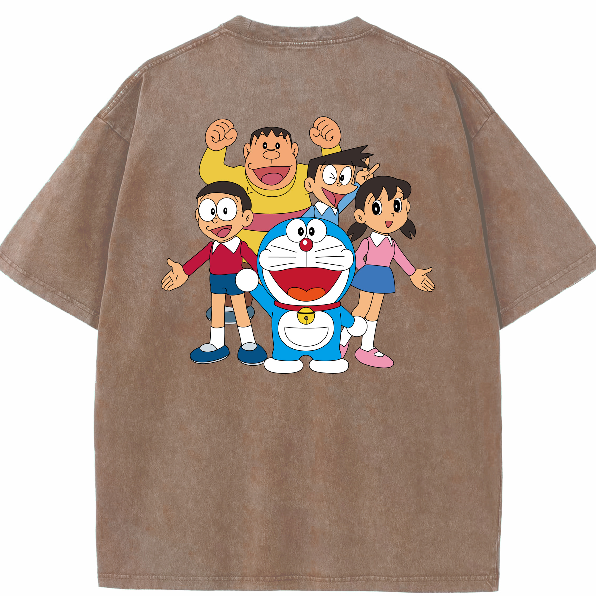 （画像用） ドラえもん 骨川 スネ夫 Doraemon Honekawa Suneo 綿100% ヴィンテージ風 半袖Tシャツ（背面プリント）
