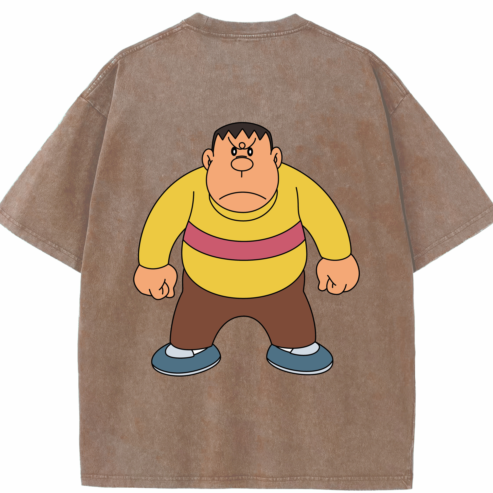 （画像用） ドラえもん 剛田武 Doraemon Gouta Takeshi 綿100% ヴィンテージ風 半袖Tシャツ（背面プリント）