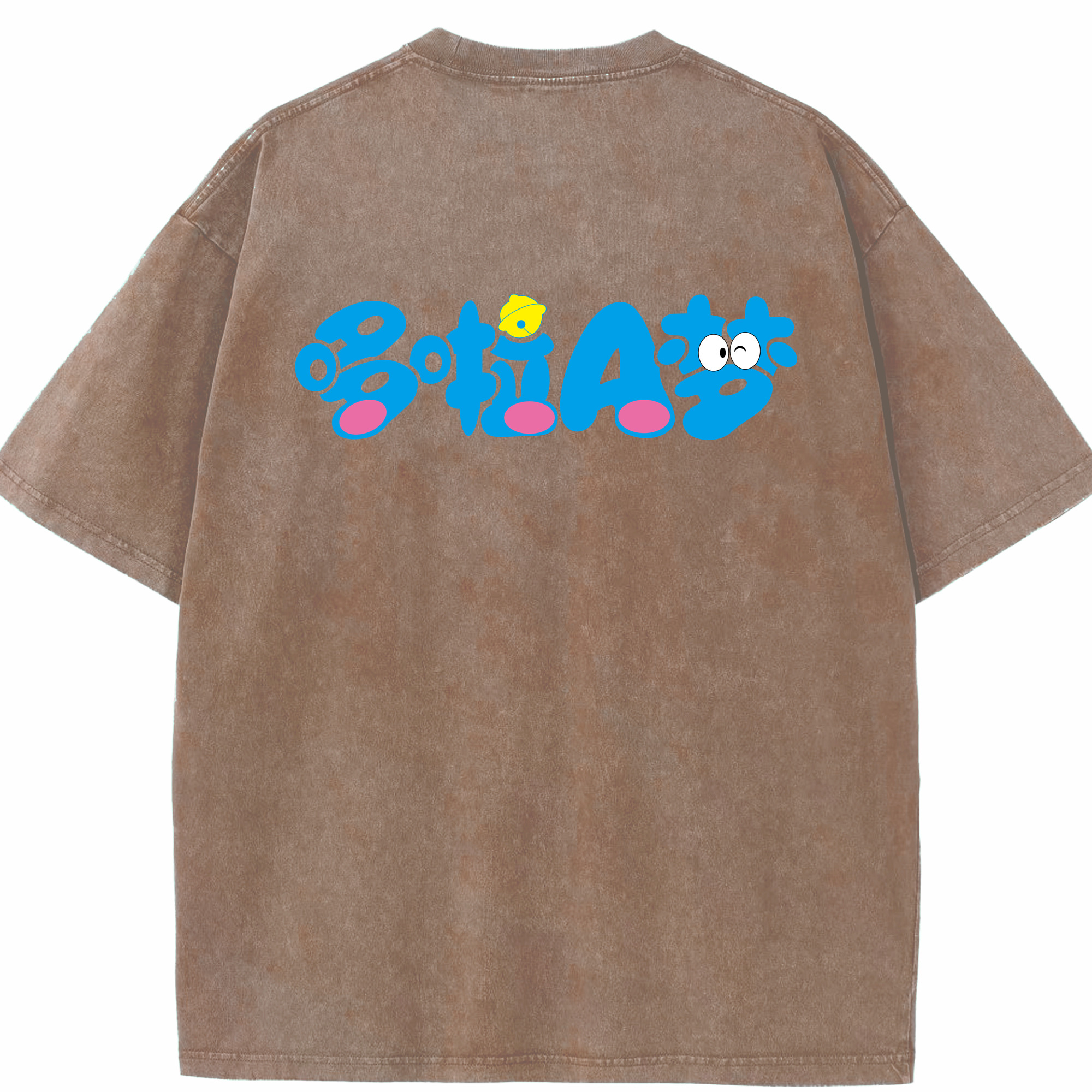 （画像用） ドラえもん Doraemon 綿100% ヴィンテージ風 半袖Tシャツ（背面プリント）