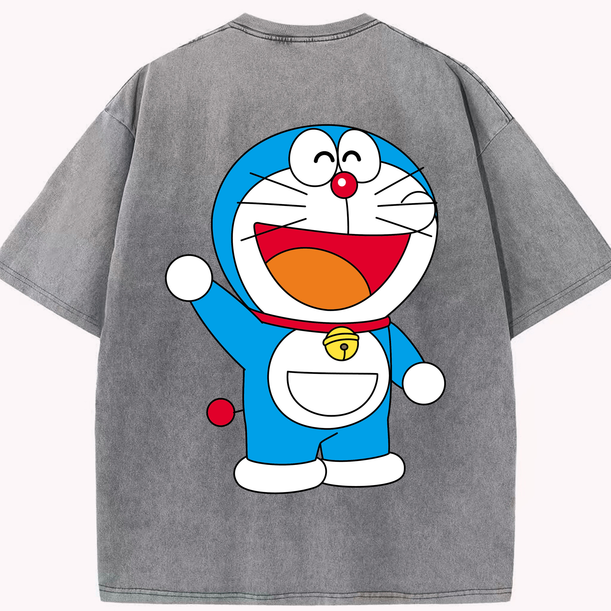 （画像用） ドラえもん Doraemon 綿100% ヴィンテージ風 半袖Tシャツ（背面プリント）