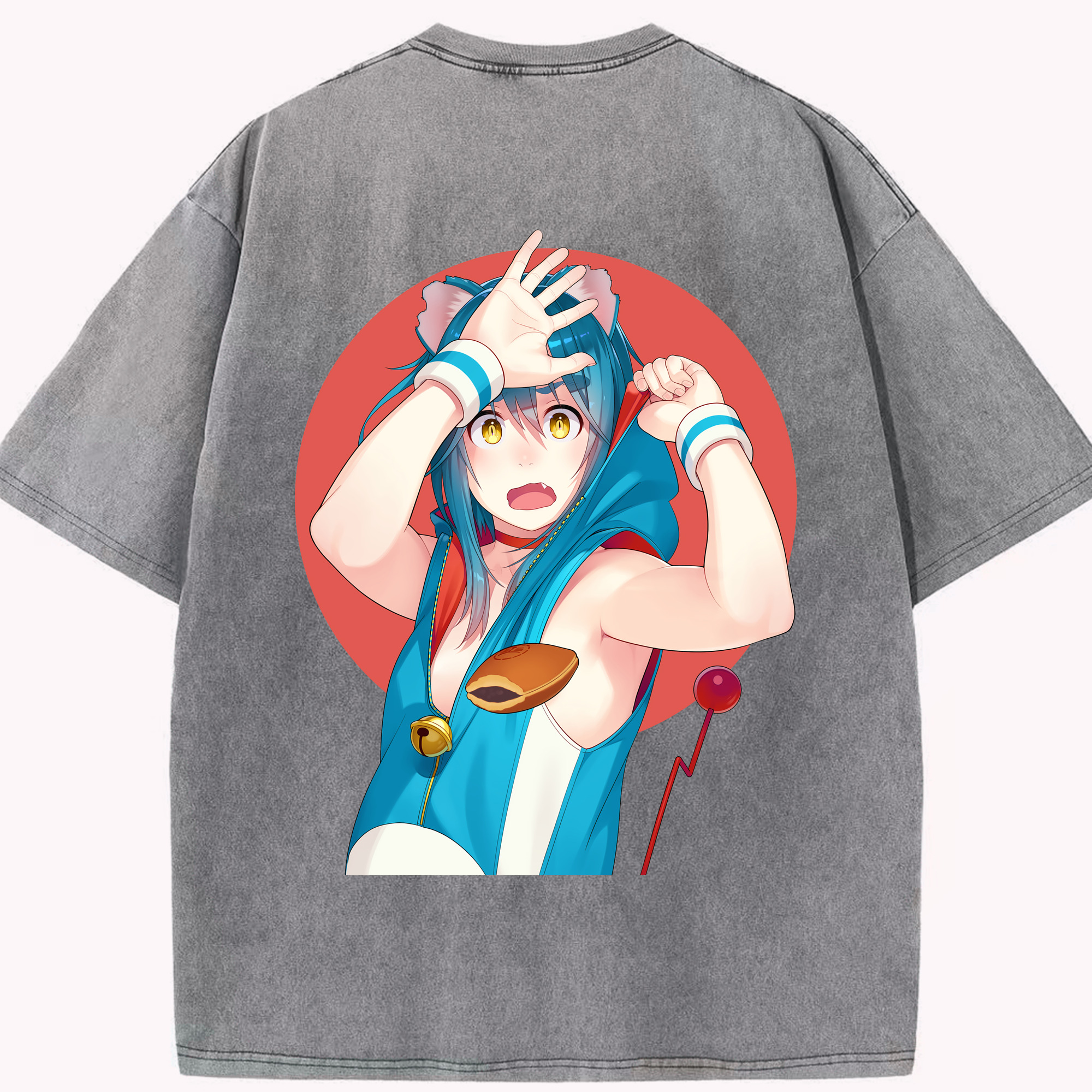 （画像用） ドラえもん Doraemon 綿100% ヴィンテージ風 半袖Tシャツ（背面プリント）