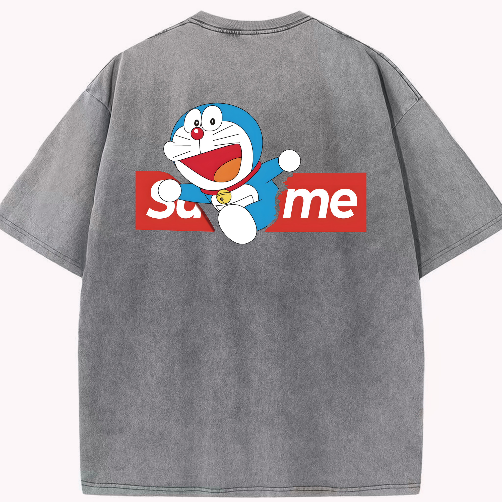（画像用） ドラえもん Doraemon 綿100% ヴィンテージ風 半袖Tシャツ（背面プリント）