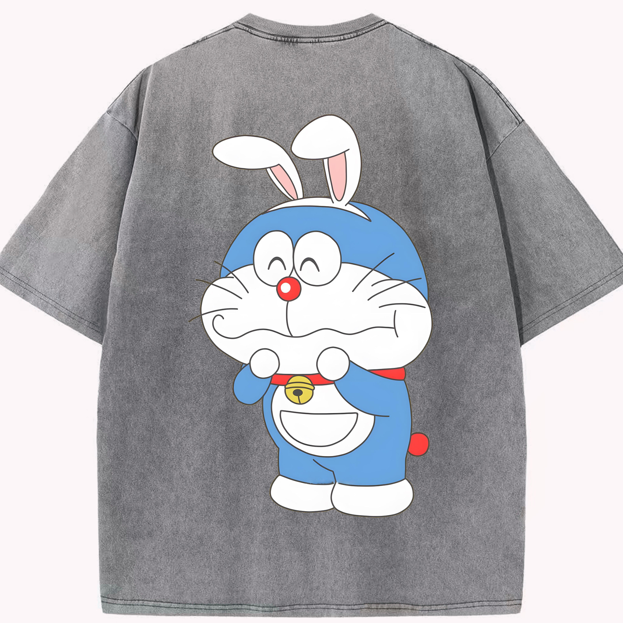 （画像用） ドラえもん Doraemon 綿100% ヴィンテージ風 半袖Tシャツ（背面プリント）