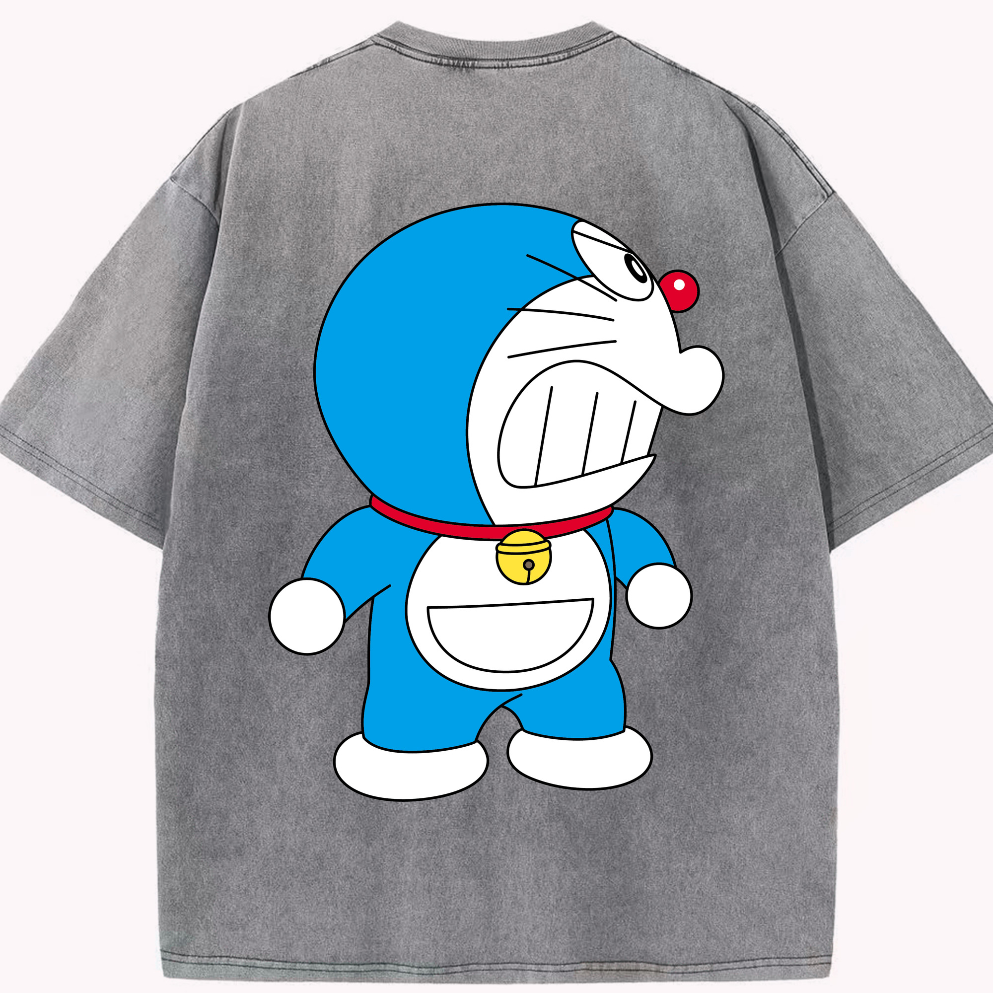 （画像用） ドラえもん Doraemon 綿100% ヴィンテージ風 半袖Tシャツ（背面プリント）