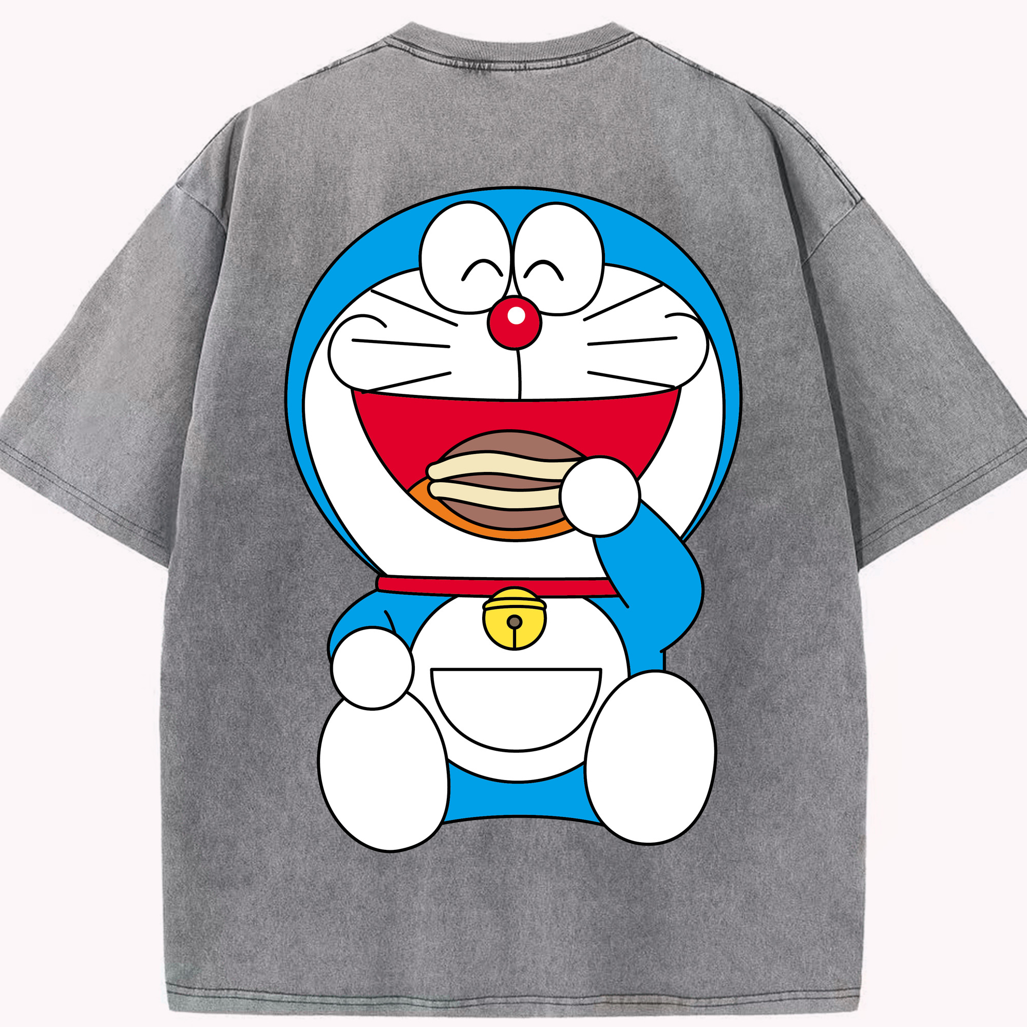 （画像用） ドラえもん Doraemon 綿100% ヴィンテージ風 半袖Tシャツ（背面プリント）