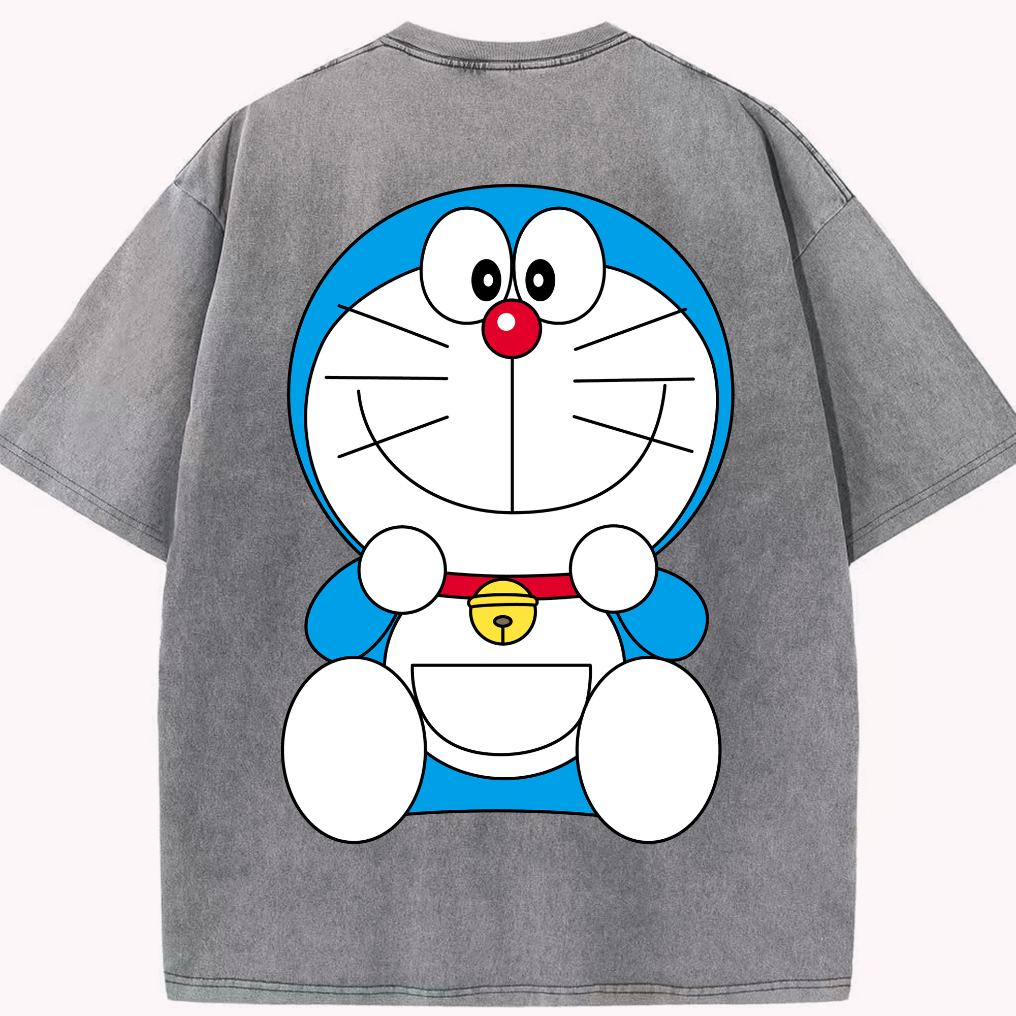 （画像用） ドラえもん Doraemon 綿100% ヴィンテージ風 半袖Tシャツ（背面プリント）
