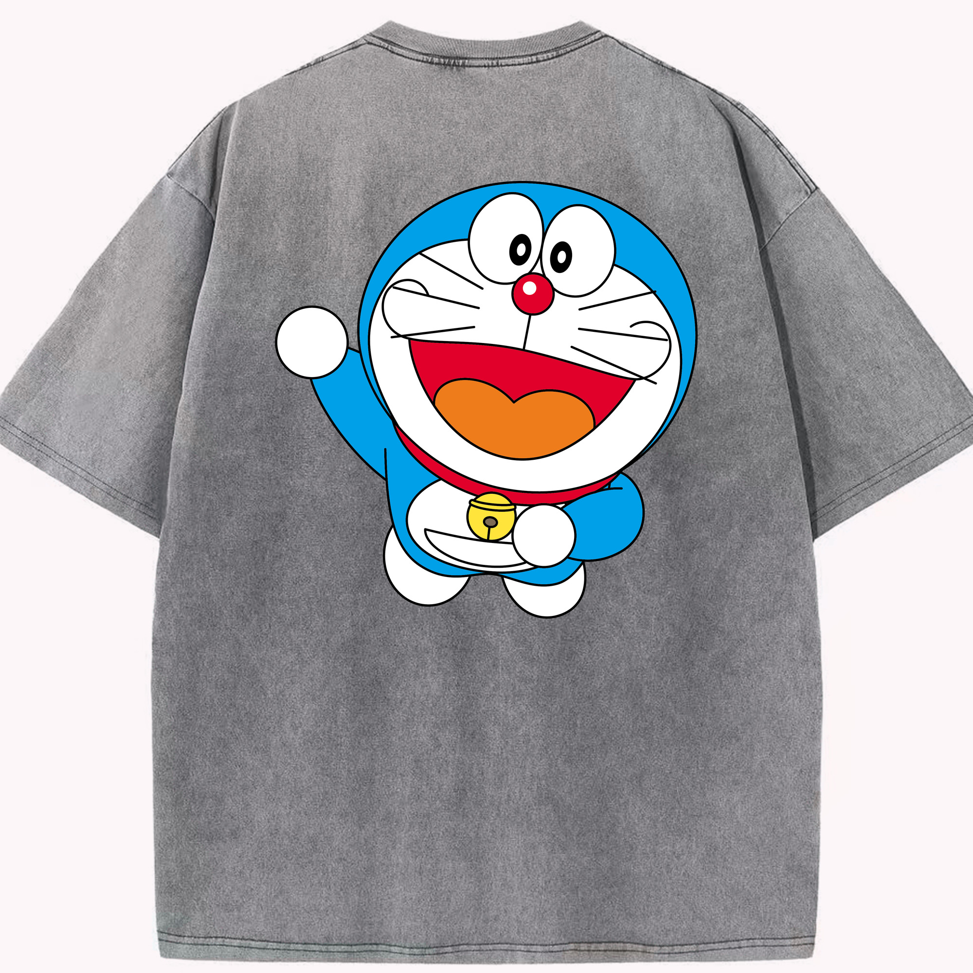 （画像用） ドラえもん Doraemon 綿100% ヴィンテージ風 半袖Tシャツ（背面プリント）