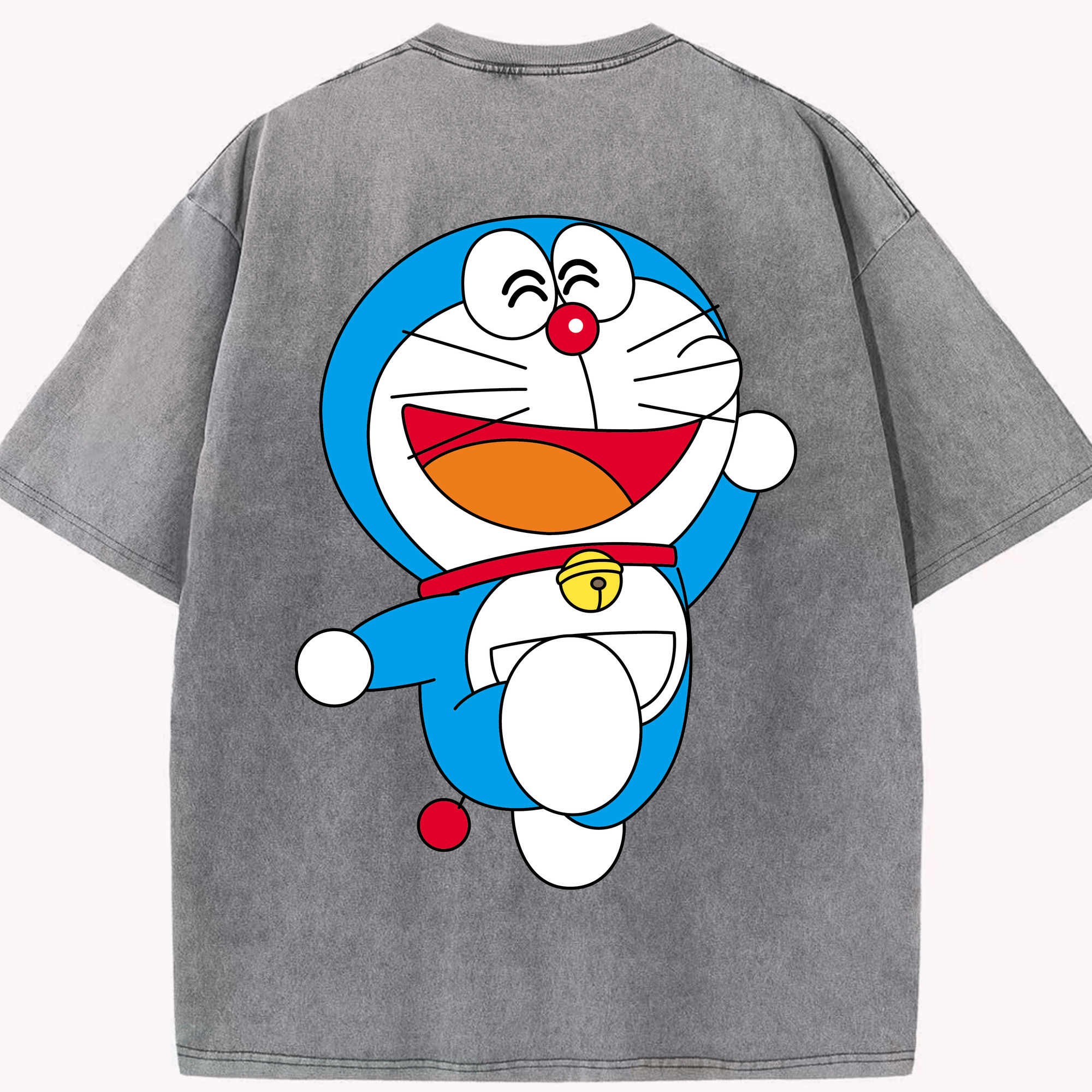 （画像用） ドラえもん Doraemon 綿100% ヴィンテージ風 半袖Tシャツ（背面プリント）