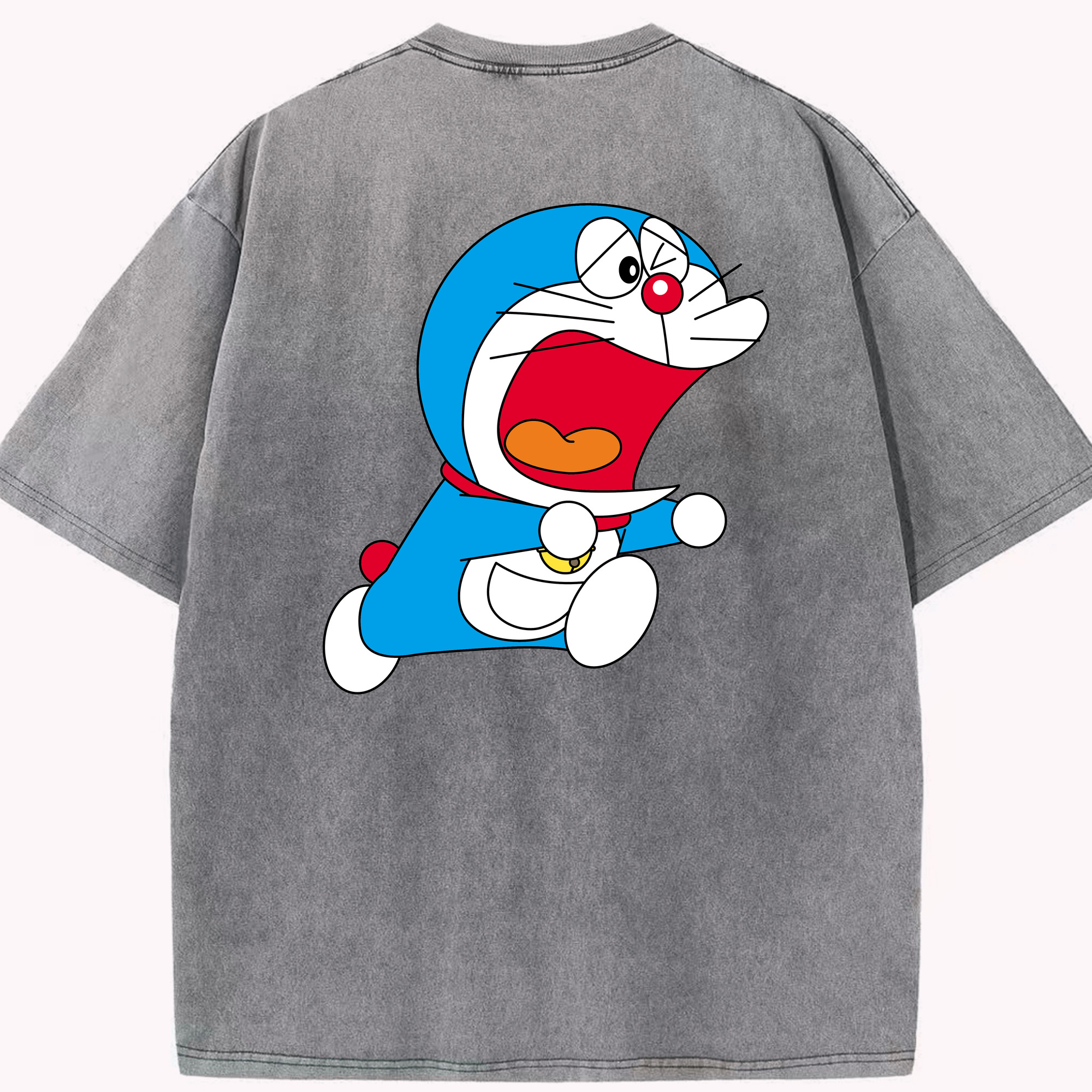 （画像用） ドラえもん Doraemon 綿100% ヴィンテージ風 半袖Tシャツ（背面プリント）