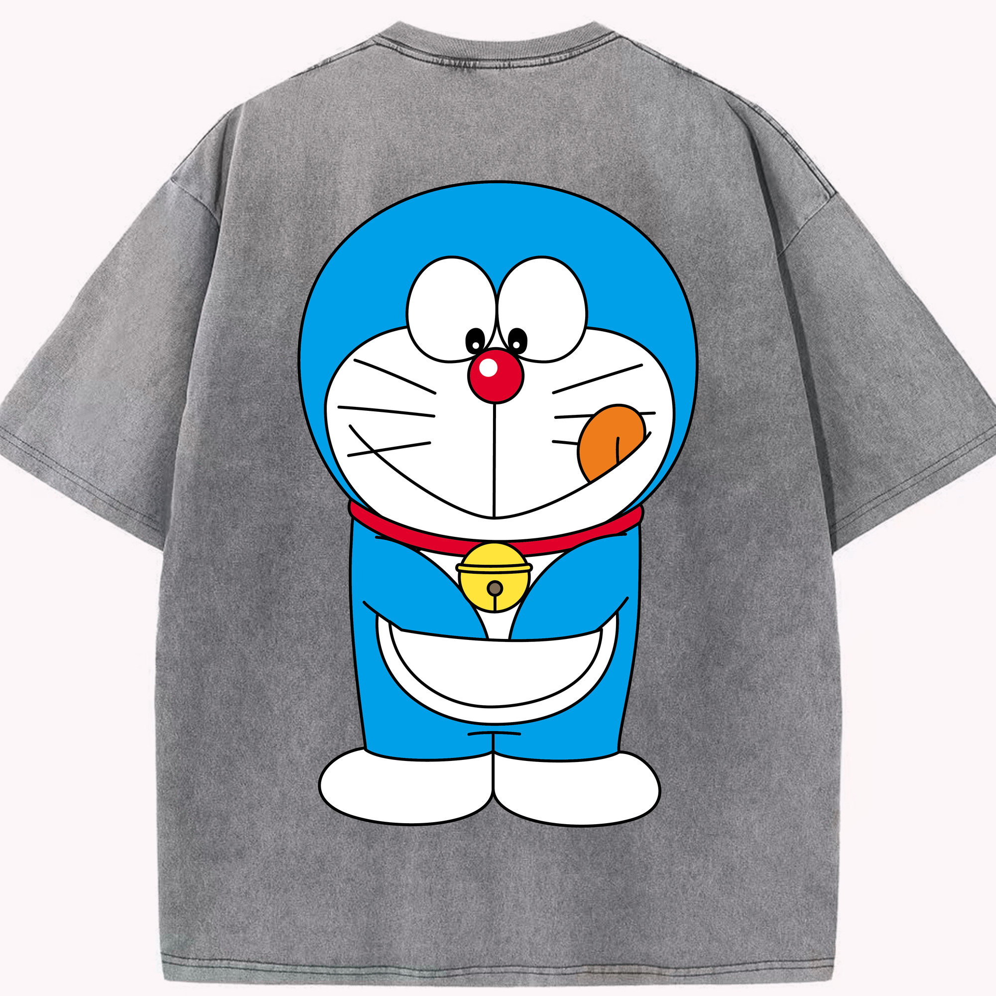 （画像用） ドラえもん Doraemon 綿100% ヴィンテージ風 半袖Tシャツ（背面プリント）