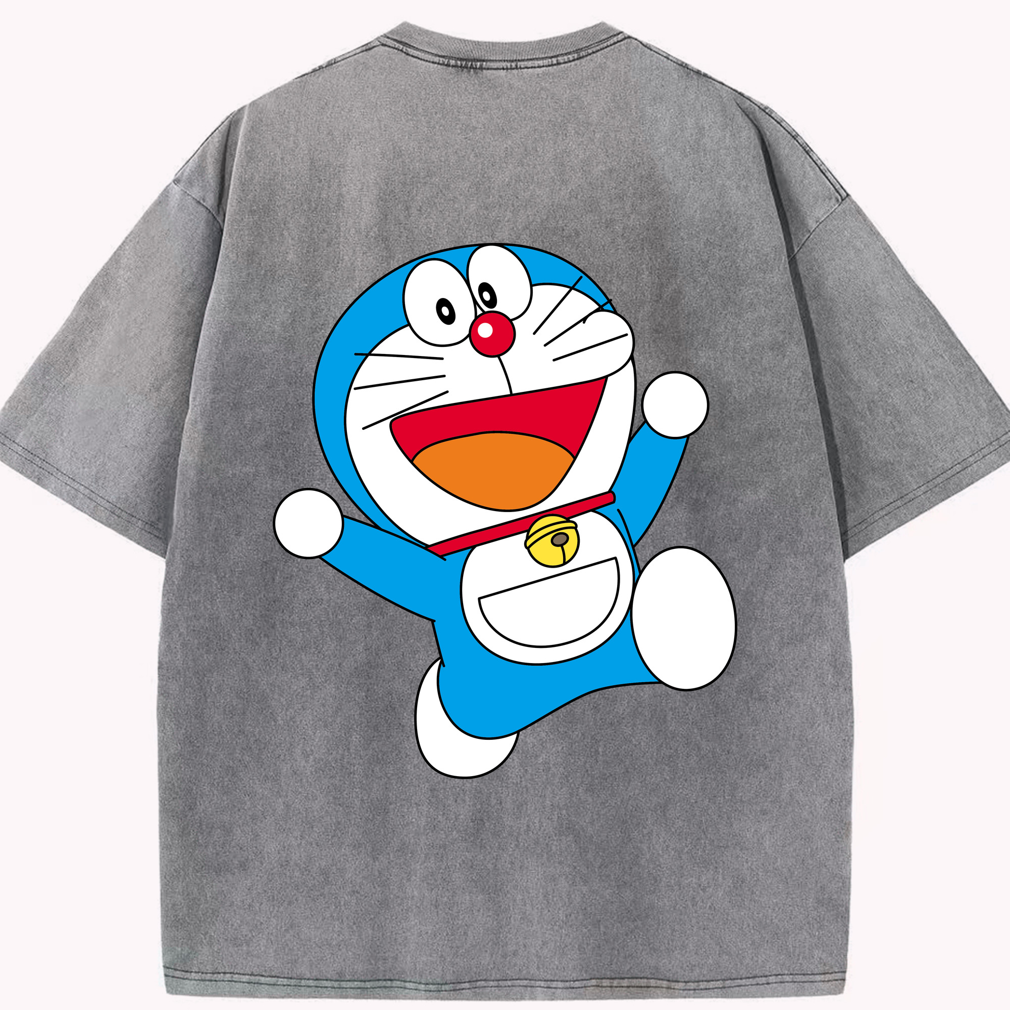 （画像用） ドラえもん Doraemon 綿100% ヴィンテージ風 半袖Tシャツ（背面プリント）