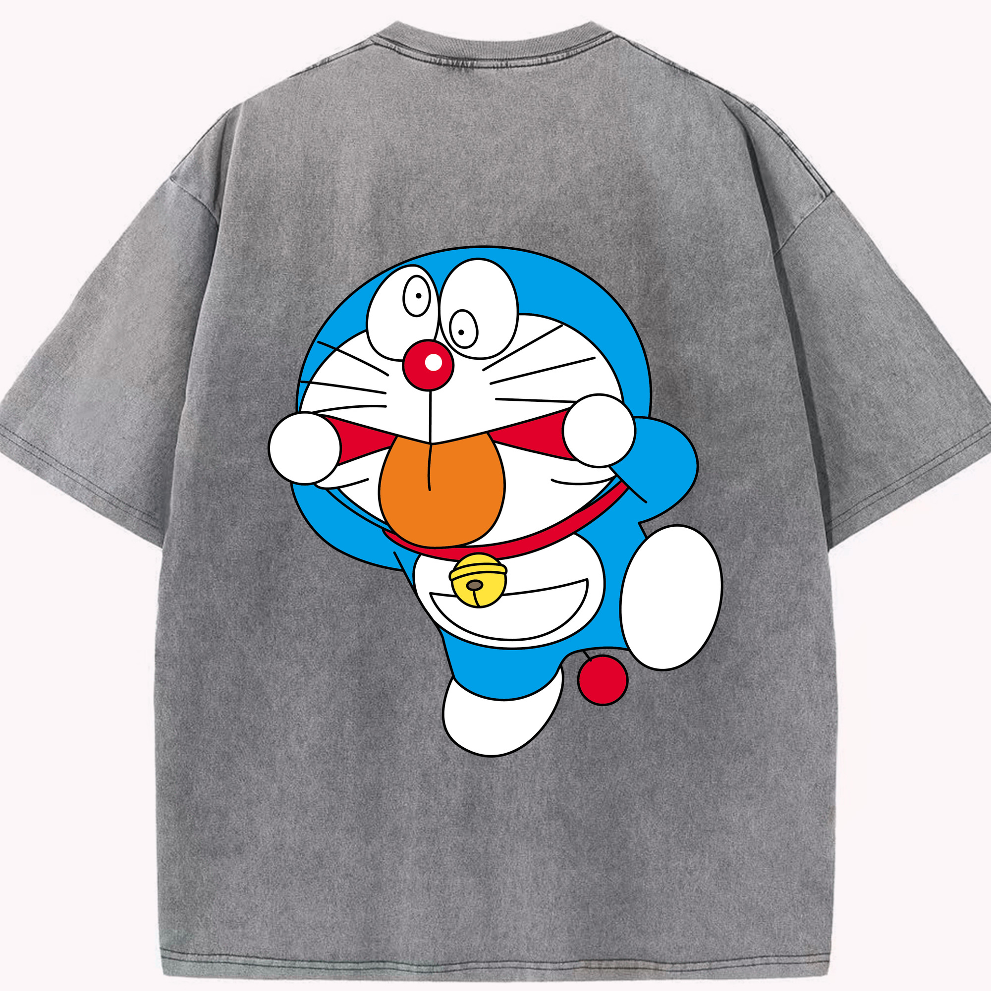 （画像用） ドラえもん Doraemon 綿100% ヴィンテージ風 半袖Tシャツ（背面プリント）