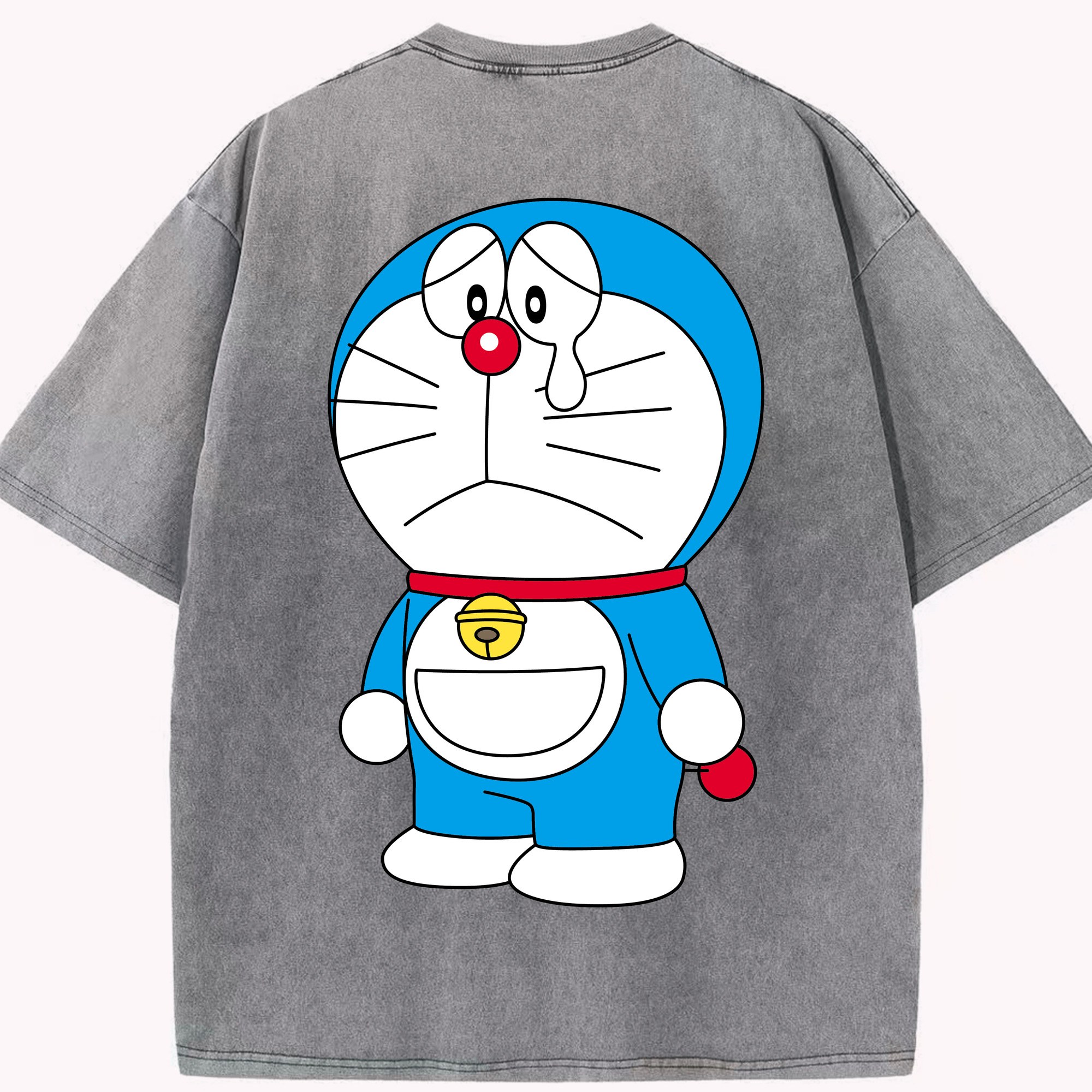 （画像用） ドラえもん Doraemon 綿100% ヴィンテージ風 半袖Tシャツ（背面プリント）