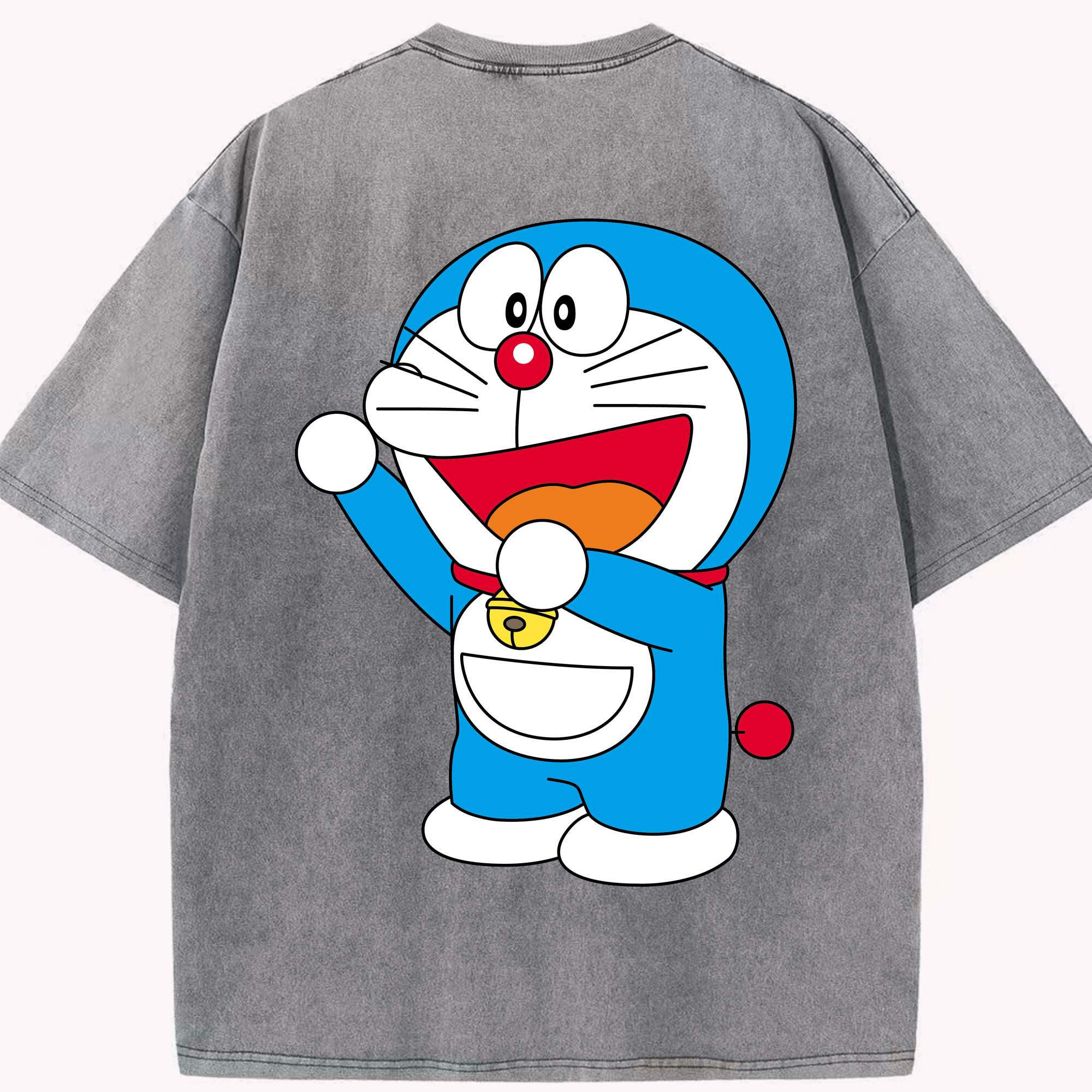 （画像用） ドラえもん Doraemon 綿100% ヴィンテージ風 半袖Tシャツ（背面プリント）