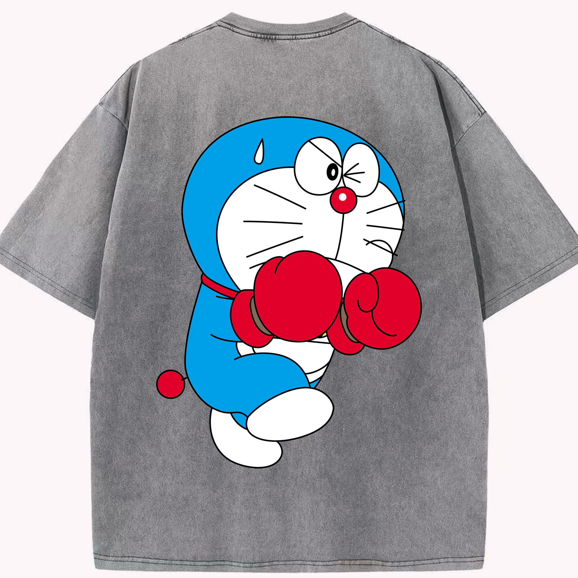 （画像用） ドラえもん Doraemon 綿100% ヴィンテージ風 半袖Tシャツ（背面プリント）